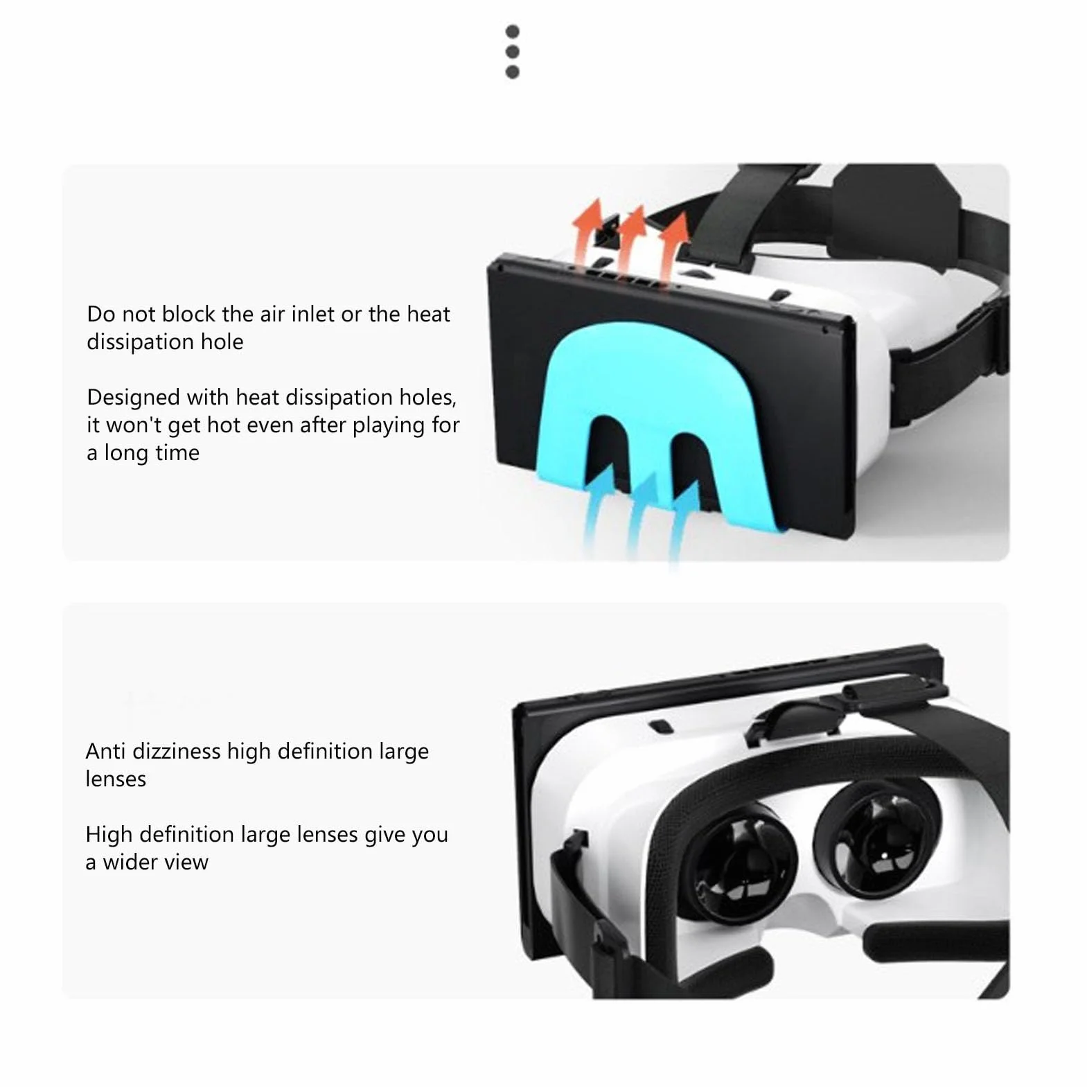 Dla Zestawu Słuchawkowego VR Switch, Okularów Wirtualnej Rzeczywistości