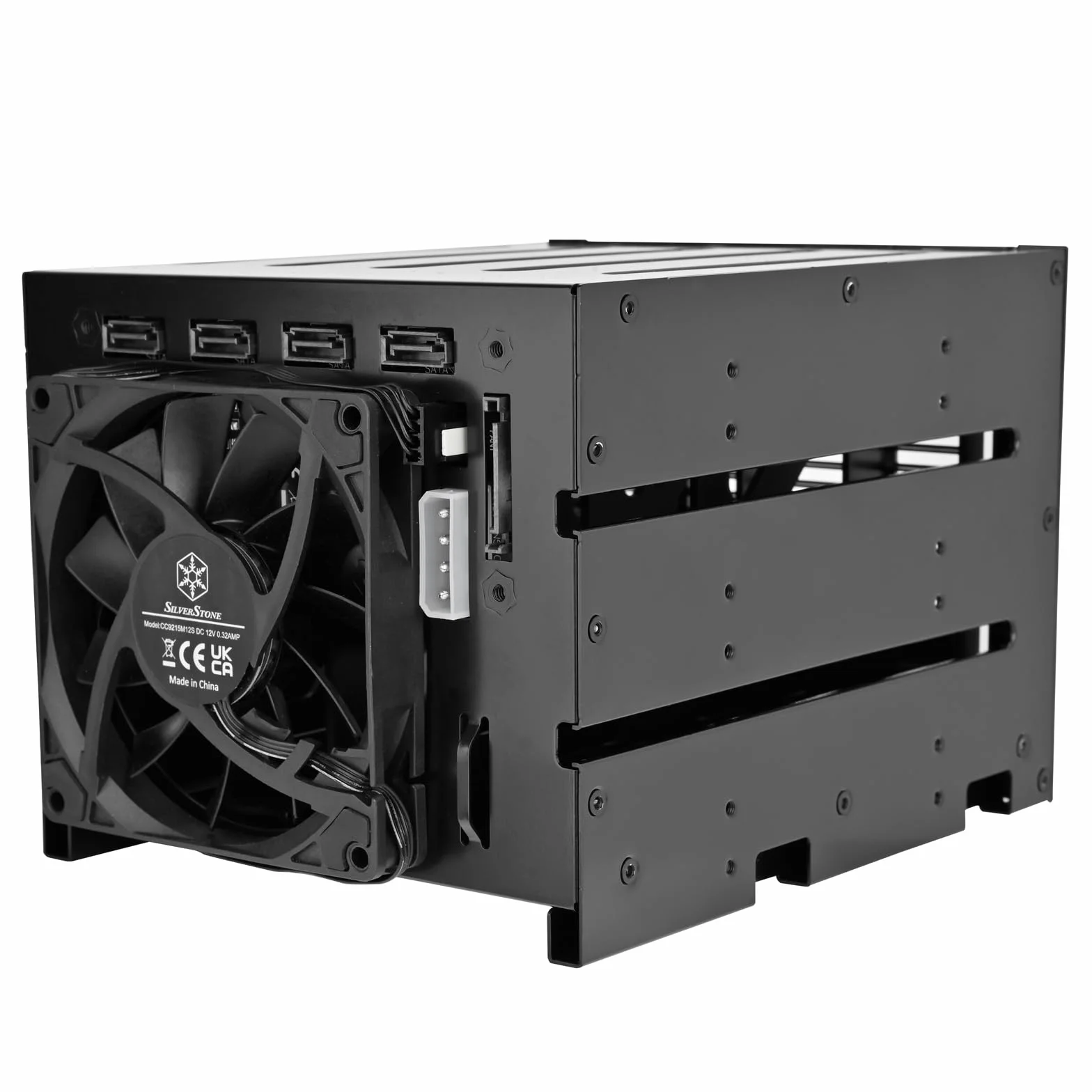SilverStone Technology SST-FS304B-V, trzy kieszenie na urządzenia 5,25 cala na cztery 3,5-calowe gniazda SAS 12 G/SATA 6 Gbit/s z obsługą 9,5 mm Slim ODD
