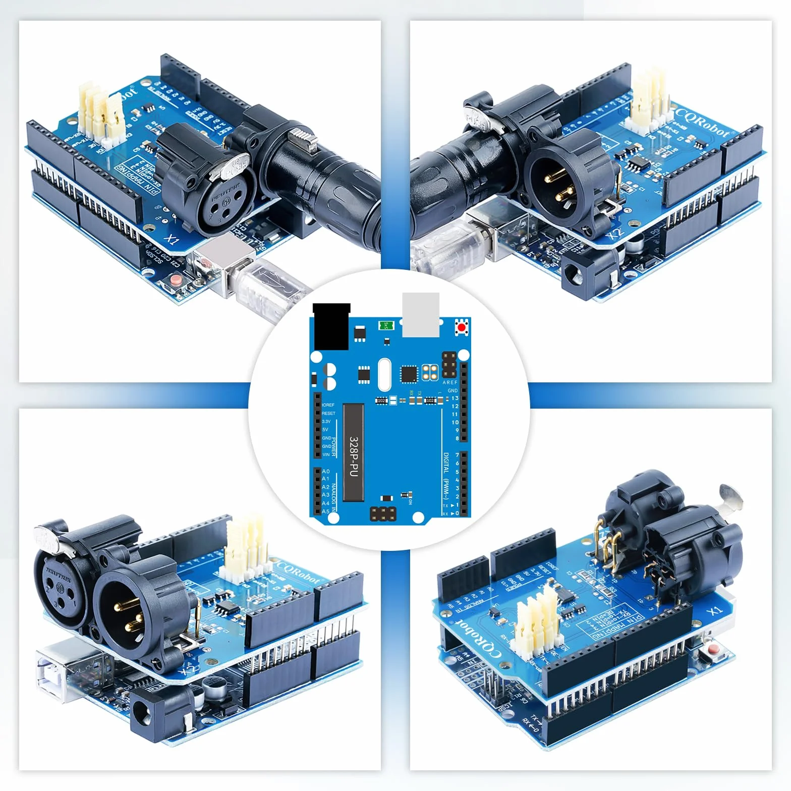 Chipset CQRobot DMX Tarcza MAX485 Kompatybilny z płytą Arduino (RDM Capable), Urządzenie Into DMX512 Network, LED/Music Zdalne zarządzanie urządzeniem, Extended DMX Master.
