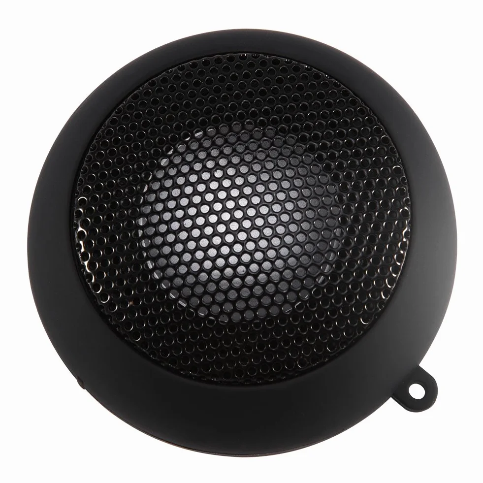 Mini przenośny głośnik głośny podróżny wbudowany akumulator z kablem do ładowania USB 3,5 mm do telefonu komórkowego MP3 PC (czarny)