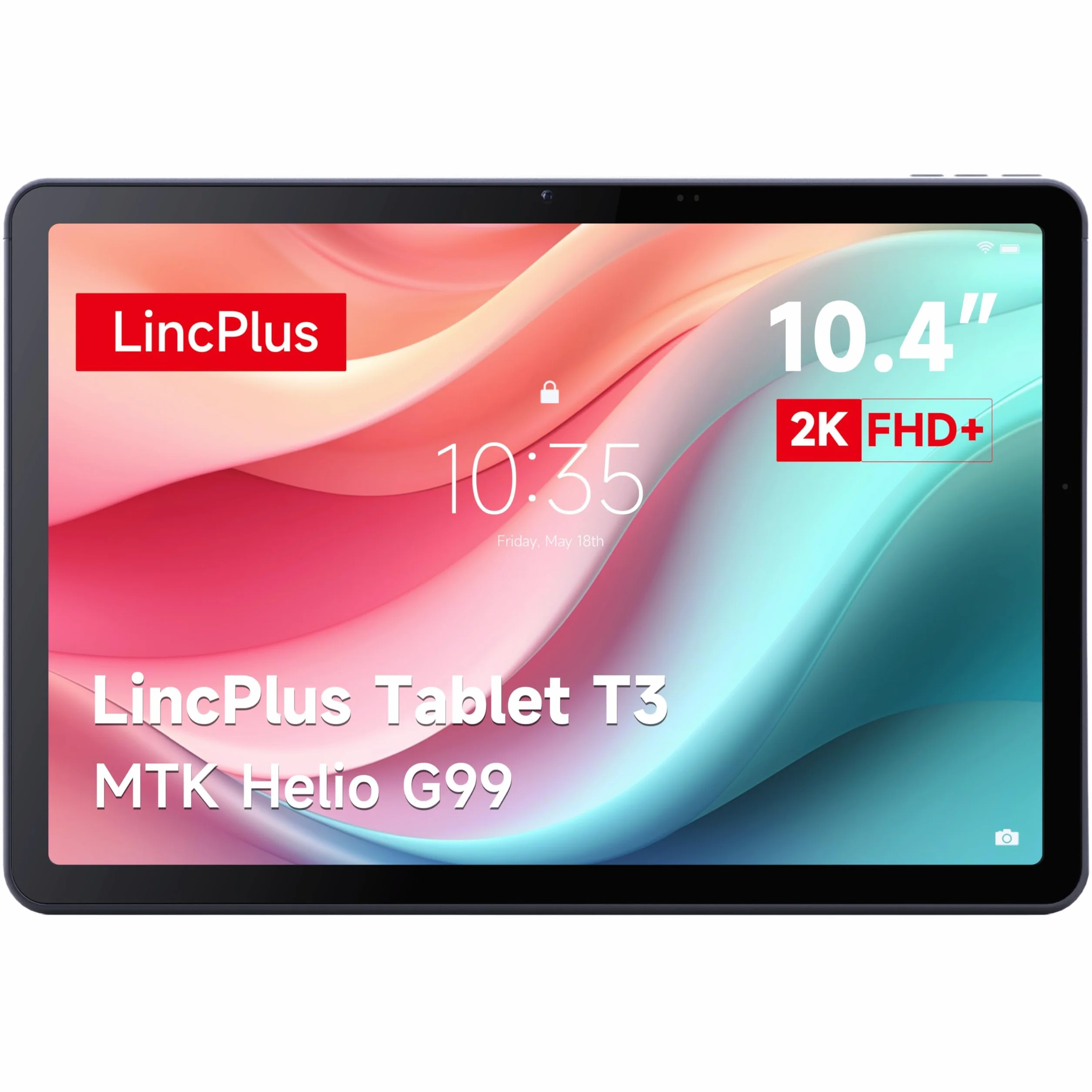 LincPlus T3 Tablet 10,4 cali, Tablety z Systemem Android, Ekran 2K, MediaTek Helio G99, 6 GB RAM + 128 GB Pamięci Wewnętrznej + Możliwość Rozszerzenia, Podwójny Aparat 8+13 MP, Bateria 7000 mAh, GPS