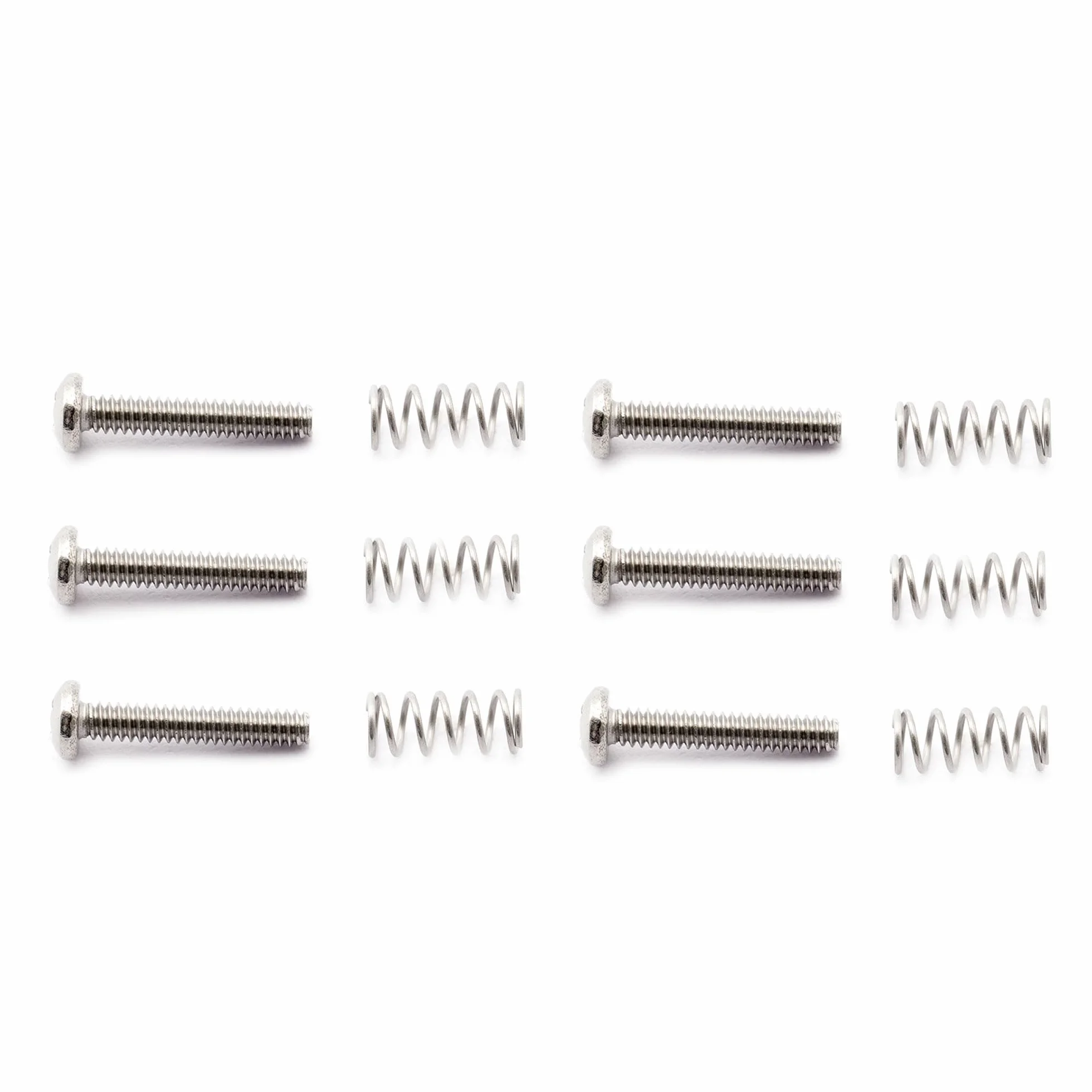 Musiclily Pro #4-40X5/8" Stal Nierdzewna Siodełko Intonacja Śruby i Sprężyny do Mostka Tremolo Gitary Elektrycznej Fender Strat Style (6 szt.)