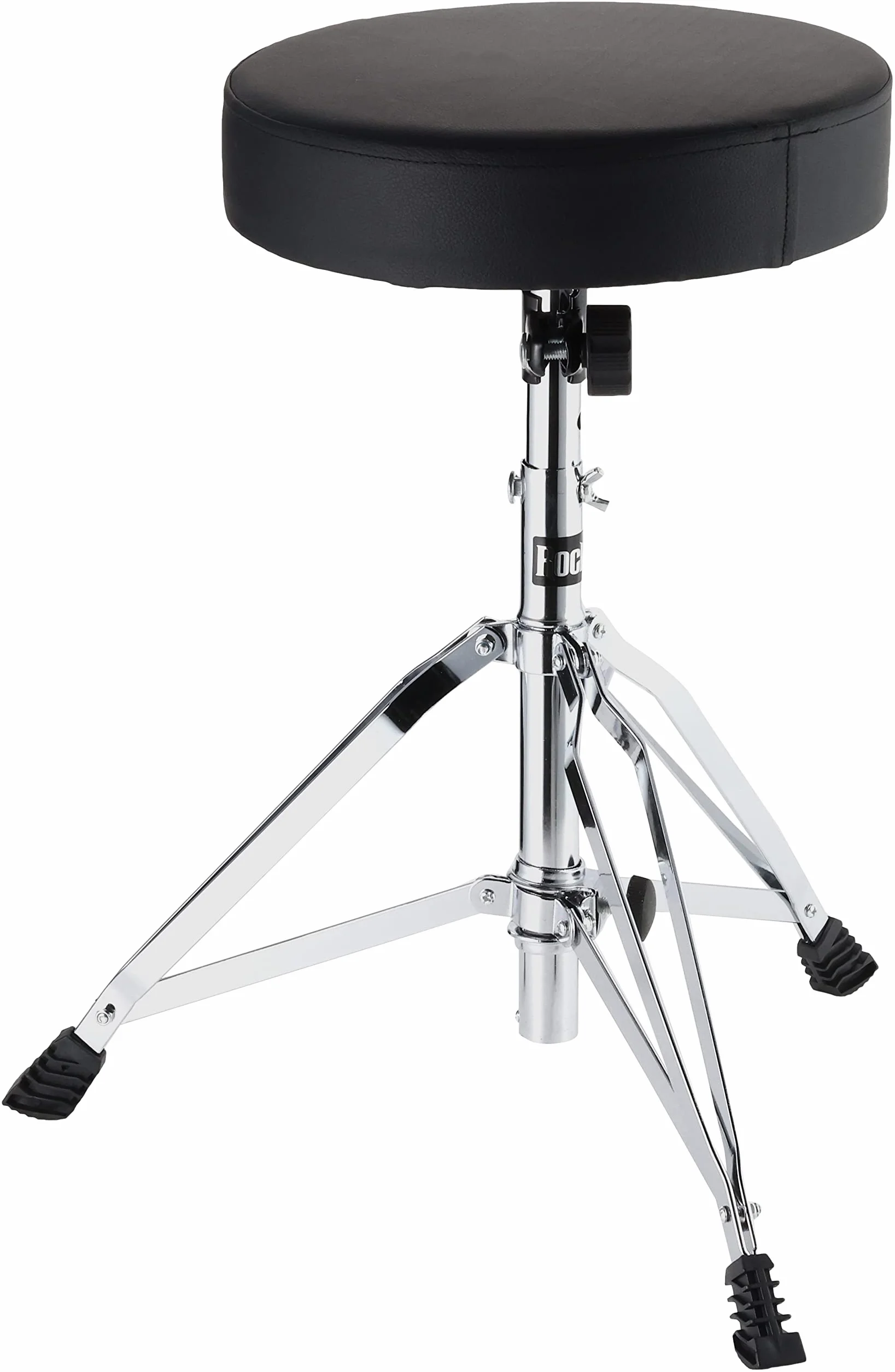Rockjam Stołek Perkusyjny, Czarny/Srebrny, 45-55 cm