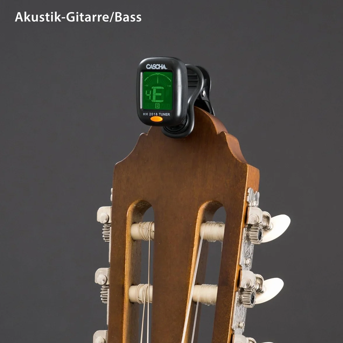 Cascha Hh 2018 Tuner Cyfrowy Do Gitary Ukulele Basu Skrzypiec, Czarny