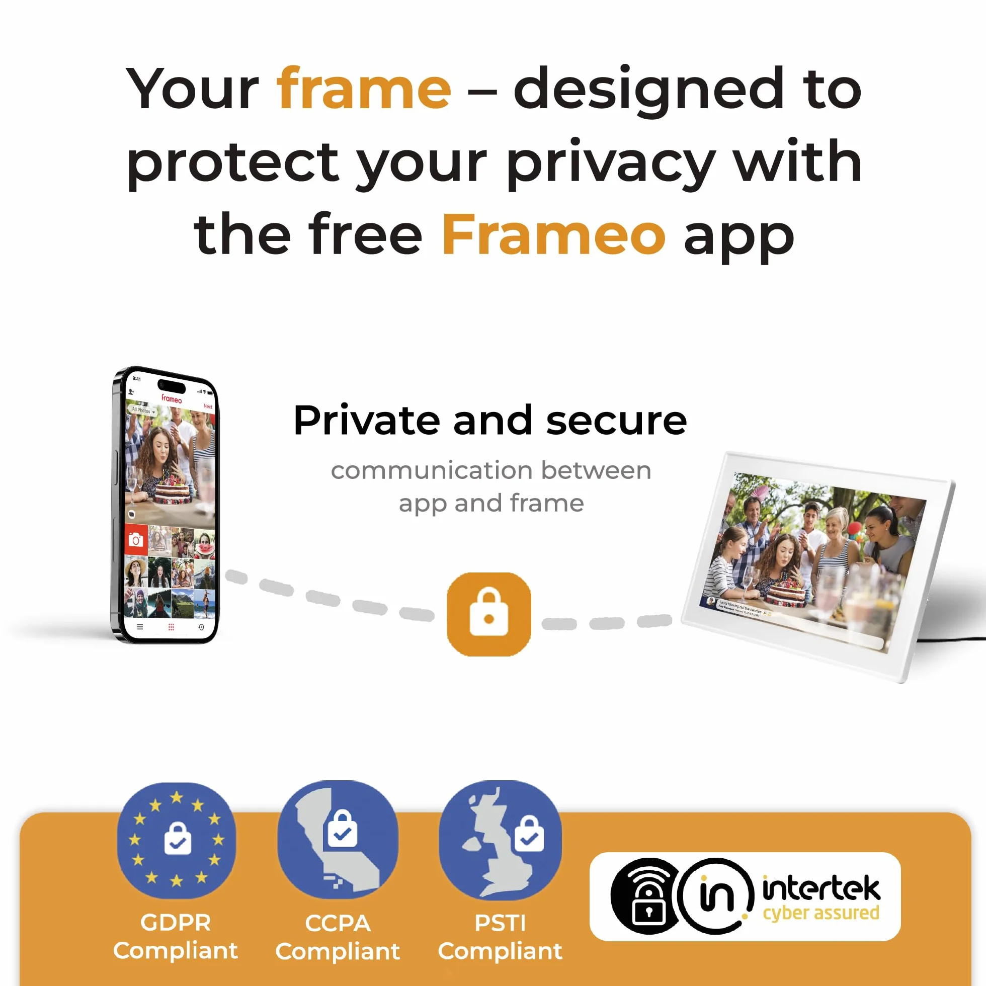 Denver PFF-1515W cyfrowa ramka na zdjęcia Wi-Fi – ekran dotykowy Full HD IPS 15,6", zintegrowane oprogramowanie FRAMEO, bezprzewodowe udostępnianie, automatyczne wyłączanie nocne, pamięć 16 GB, biała