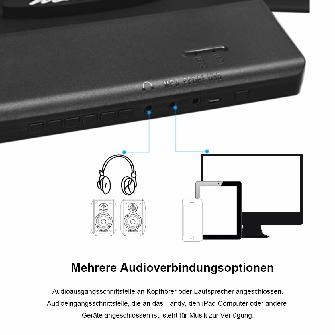 COSTWAY 9 padów perkusji elektrycznej, zestaw perkusji elektronicznej z Bluetooth, bęben zwijany z pedałami i pałeczkami perkusyjnymi dla dzieci i początkujących, czarny