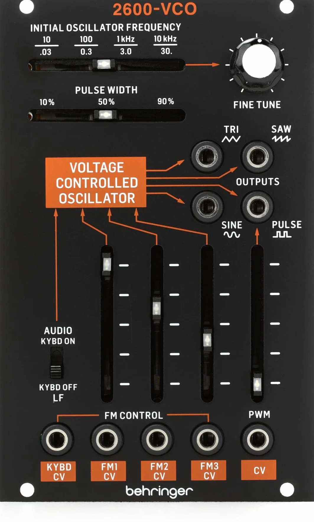 Behringer 2600-VCO Synthesizer Module Analog Voltage Control Oscillator Eurorack