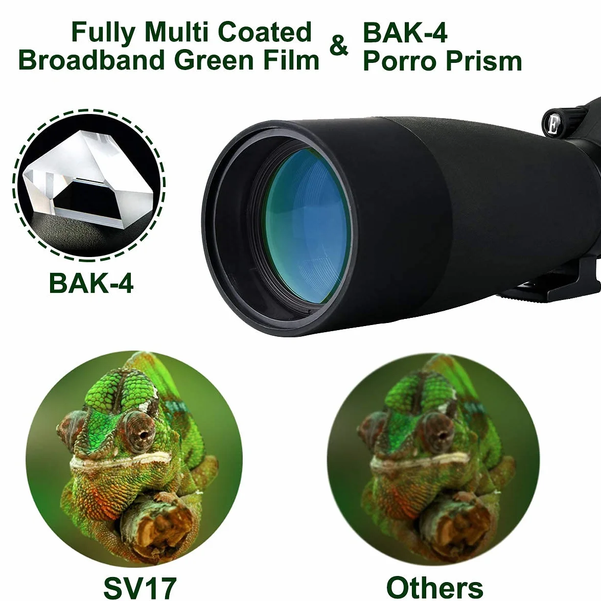 Svbony SV17 luneta punktowa 25-75x70, prosty okular, statyw do aparatu, Bak4 Prism FMC lunety punktowe do strzelania celu, obserwacji ptaków