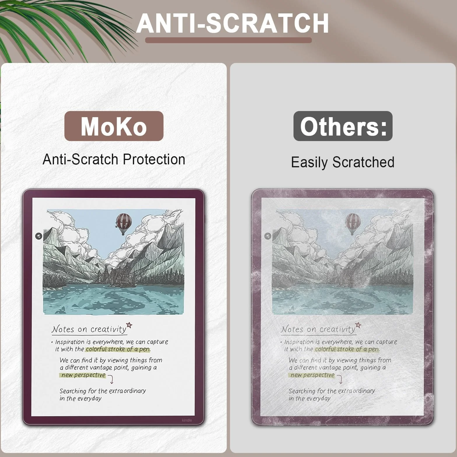 MoKo 3 Pack Paper Feel Screen Protector for 11" Kindle Scribe Colorsoft, Kindle Scribe 3rd Generation 2025 Accessories, Writing Drawing Notetaking, High Clarity Matte PET Film, Case Friendly