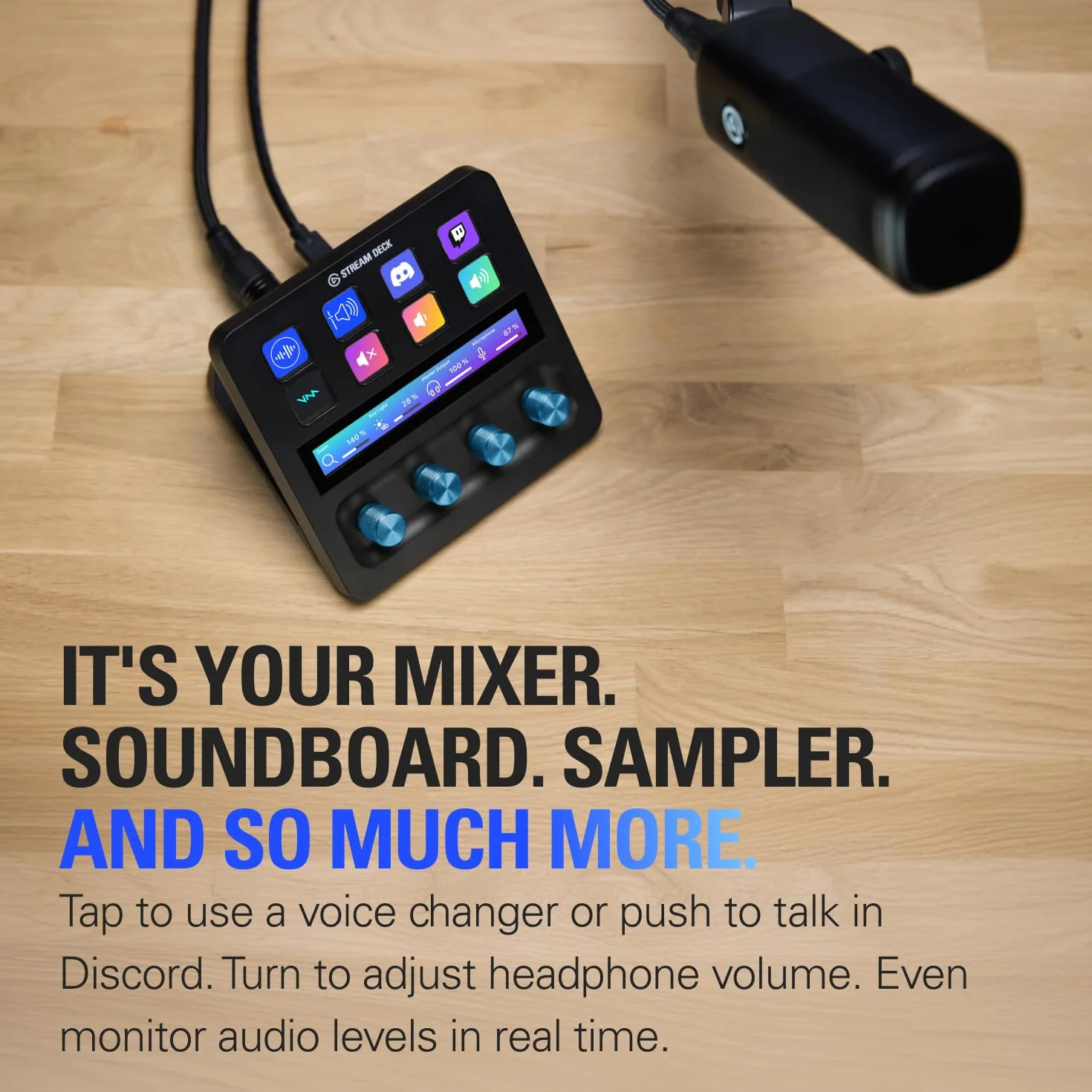 Elgato XLR Dock MK.2 - Interfejs audio do Stream Deck +, wzmocnienie 80dB, zasilanie Phantom, Clipguard 2.0, efekty DSP, USB-C, współpracuje z dowolnym mikrofonem XLR