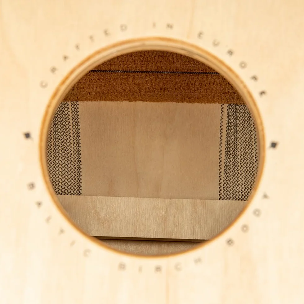 Meinl Percussion Snarecraft Cajon Instrument – Kompaktowy Cajon z Dwoma Sprężynami Werblowymi – Panel Przedni Almond Birch (SC80AB)