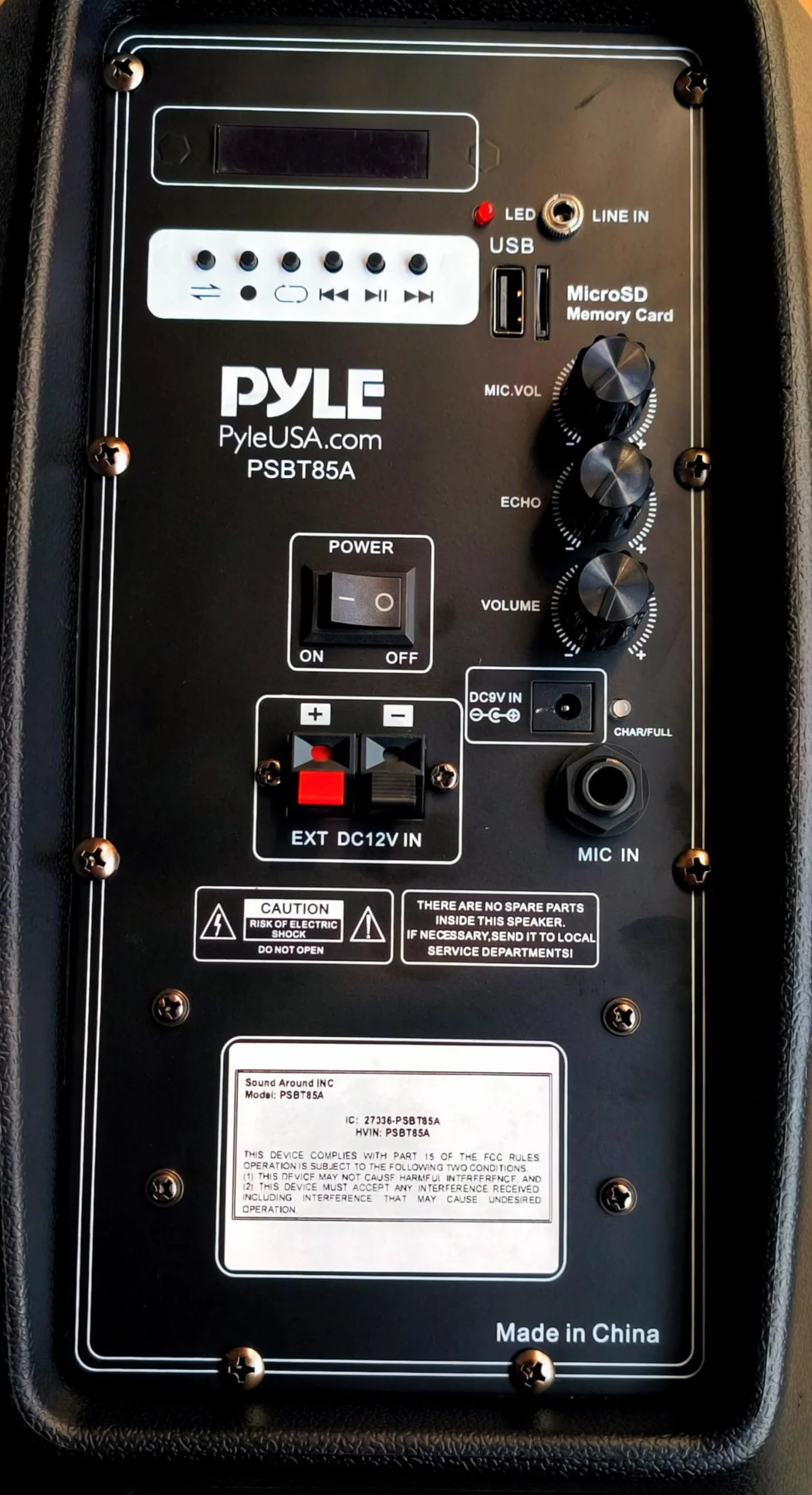 Pyle PSBT85A przenośny zestaw PA akumulator niskotonowy 8" (20 cm) USB MP3 Bluetooth 1 x mikrofon radiowy 800 W