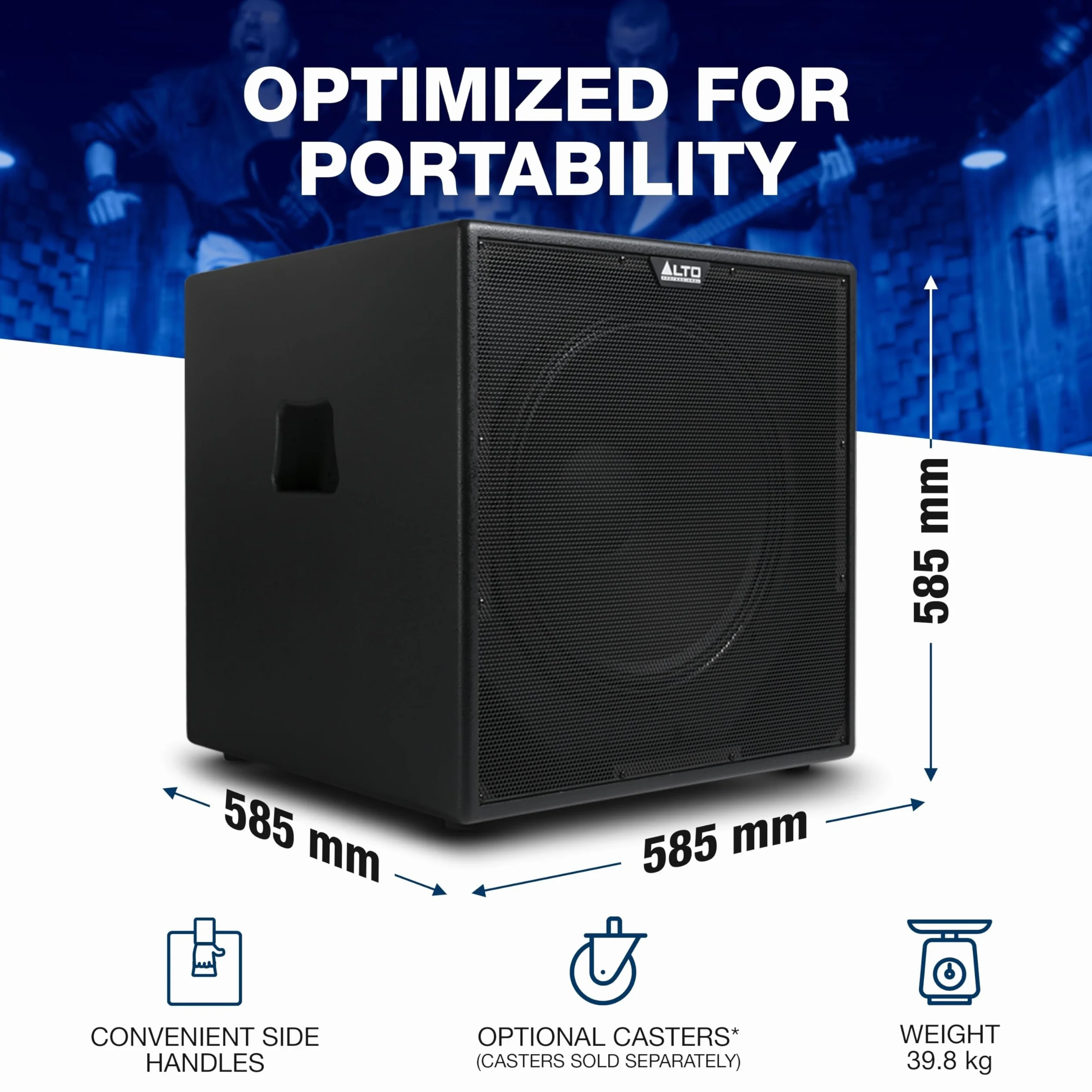 ALTO TX18S Subwoofer 900W 18" Aktywny Głośnik PA, Nagłośnienie z Procesorem DSP z 3-calową Cewką Drgającą, Basy, Łatwa Konfiguracja