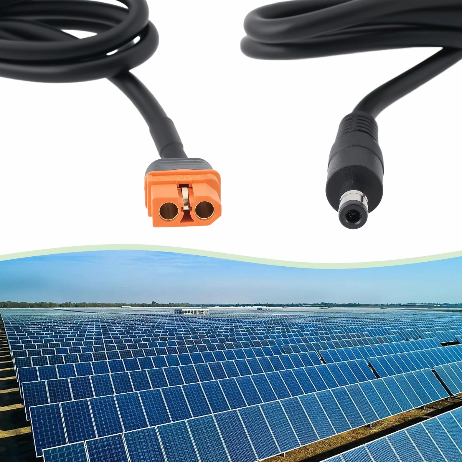 1 x kabel zasilający XT60 do DC5525 z adapterem gniazda sygnałowego, odpowiedni do przenośnego generatora solarnego (1 m)