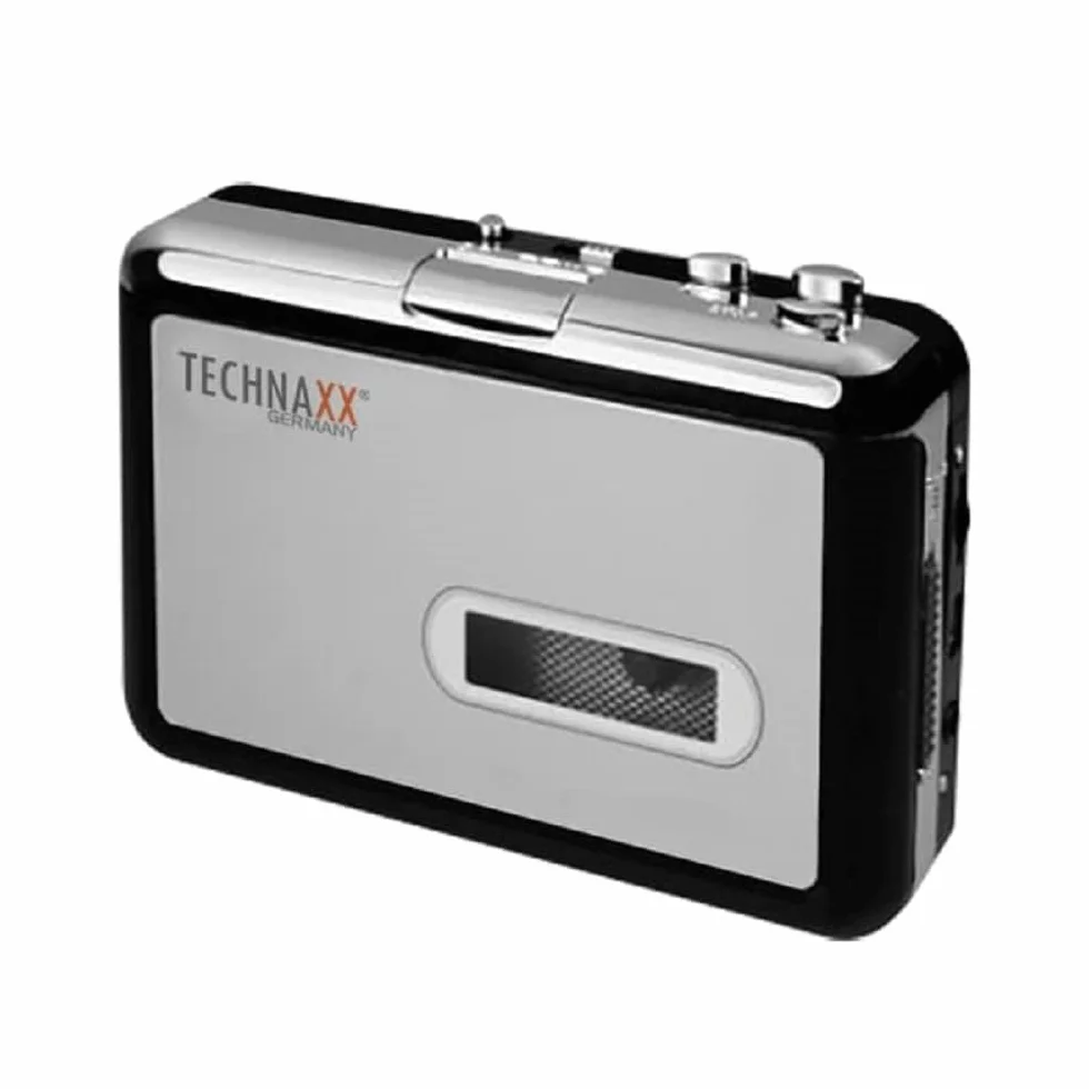Technaxx DigiTape DT-01 cyfrowe urządzenie do konwersji kaset audio, czarny/srebrny – digitalizacja starych kaset audio!