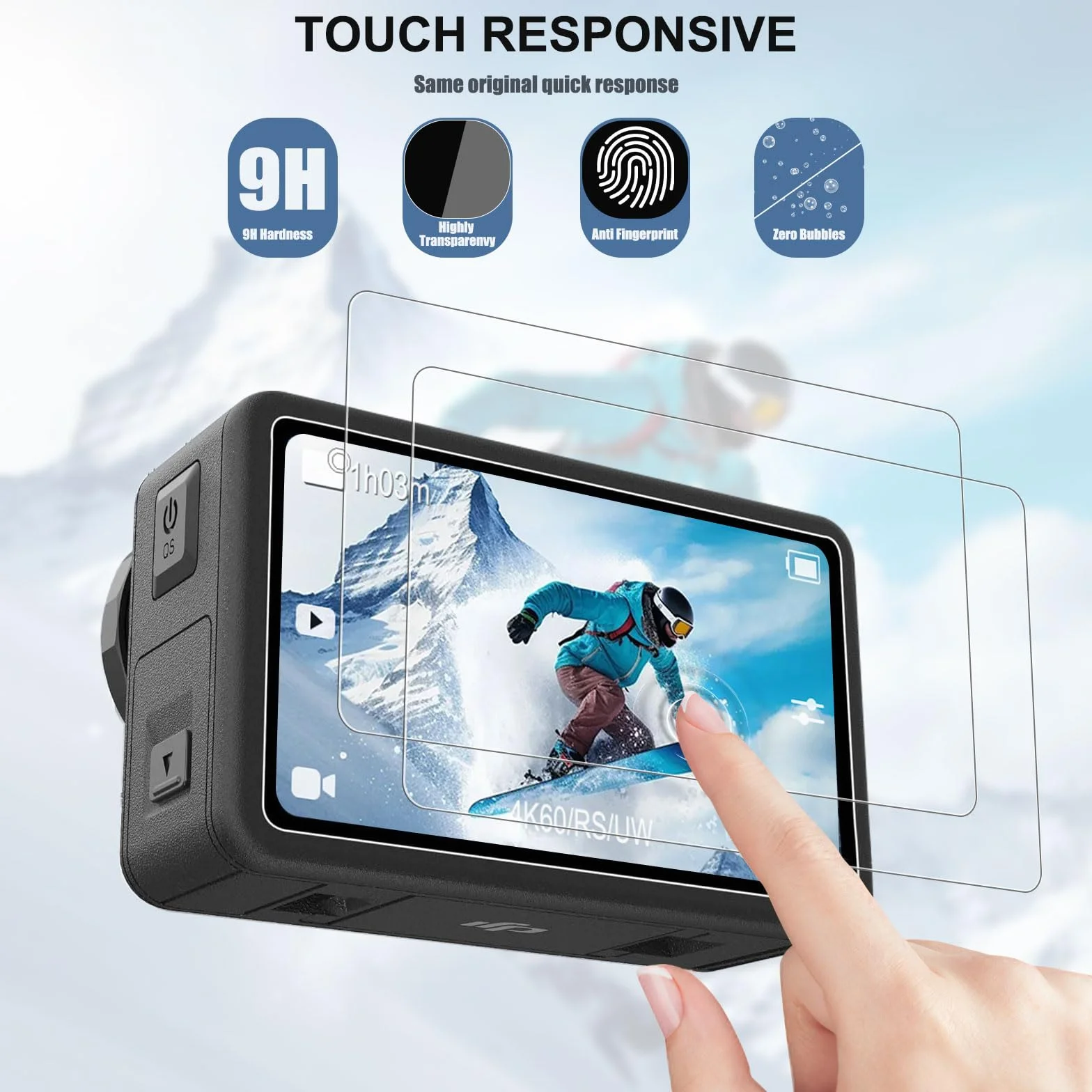 DJI Osmo Action 5 Pro Case Kit, torba do noszenia, folia ochronna na wyświetlacz 9H, silikonowa osłona obiektywu – odporna na uderzenia, zarysowania, pyłoszczelna, wszechstronna ochrona