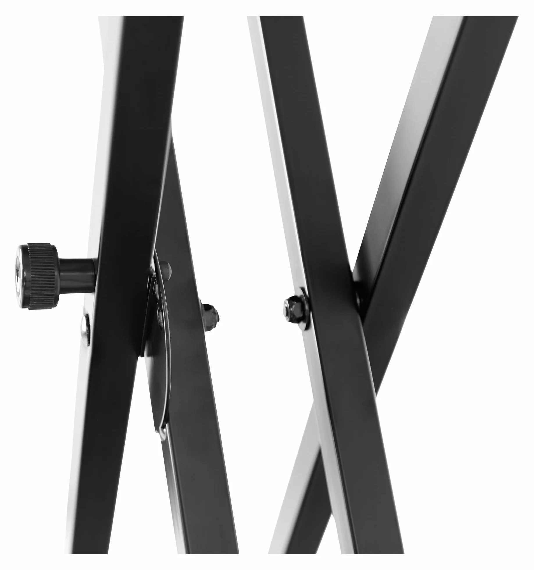 McGrey KS-200 X-Keyboard stojak na keyboard z podwójną podpórką (z regulacją wysokości na 5 poziomach, składany, stabilny), czarny