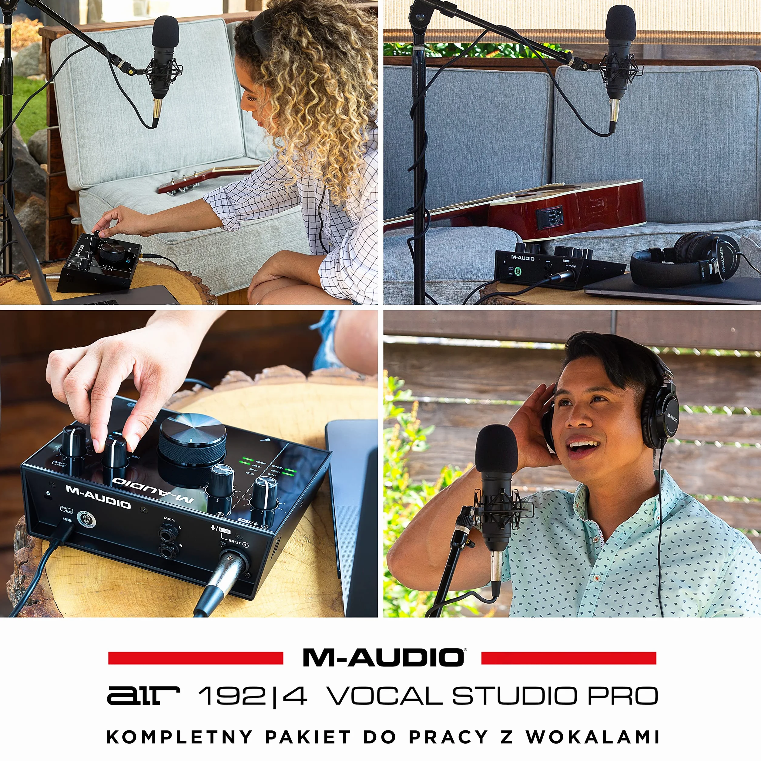 M-AUDIO AIR 192x4 Interfejs audio USB z mikrofonem pojemnościowym i słuchawkami