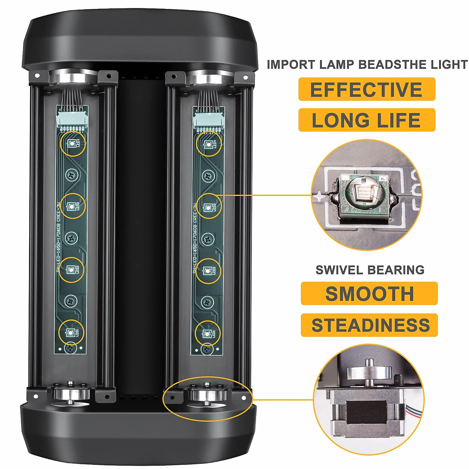ZKYMZL Lampa LED Spider Moving Head Light LED Beam DJ Lights RGBW Sound Activated and DMX512 Control for Party Pub Disco Show Wedding Event Stage Lighting.