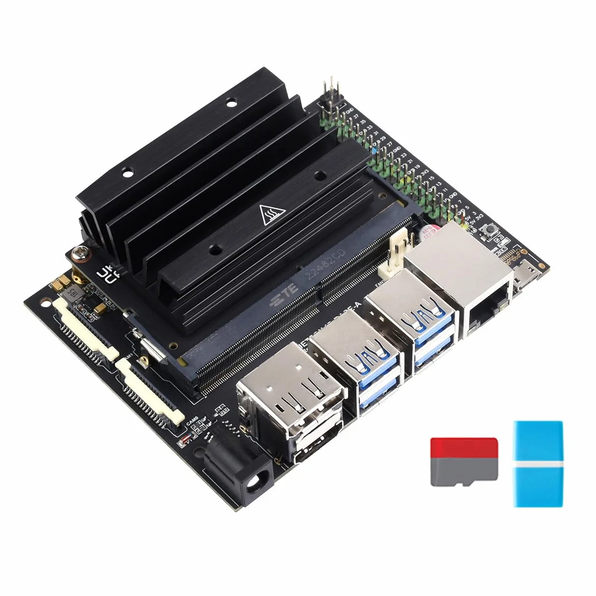 Waveshare JETSON-NANO-DEV-KIT, an Alternative Solution for Jetson Nano Developer Kit B01, Carrier Board, for Image Classification, Object Detection, Segmentation, Speech Processing...