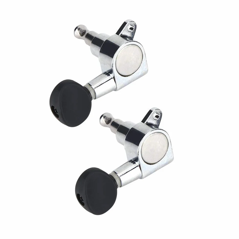 Dilwe Tunery ukulele, 2R 2L zamknięte stop aluminium ukulele do tuningu śledzi maszynowych z akcesoriami instalacyjnymi