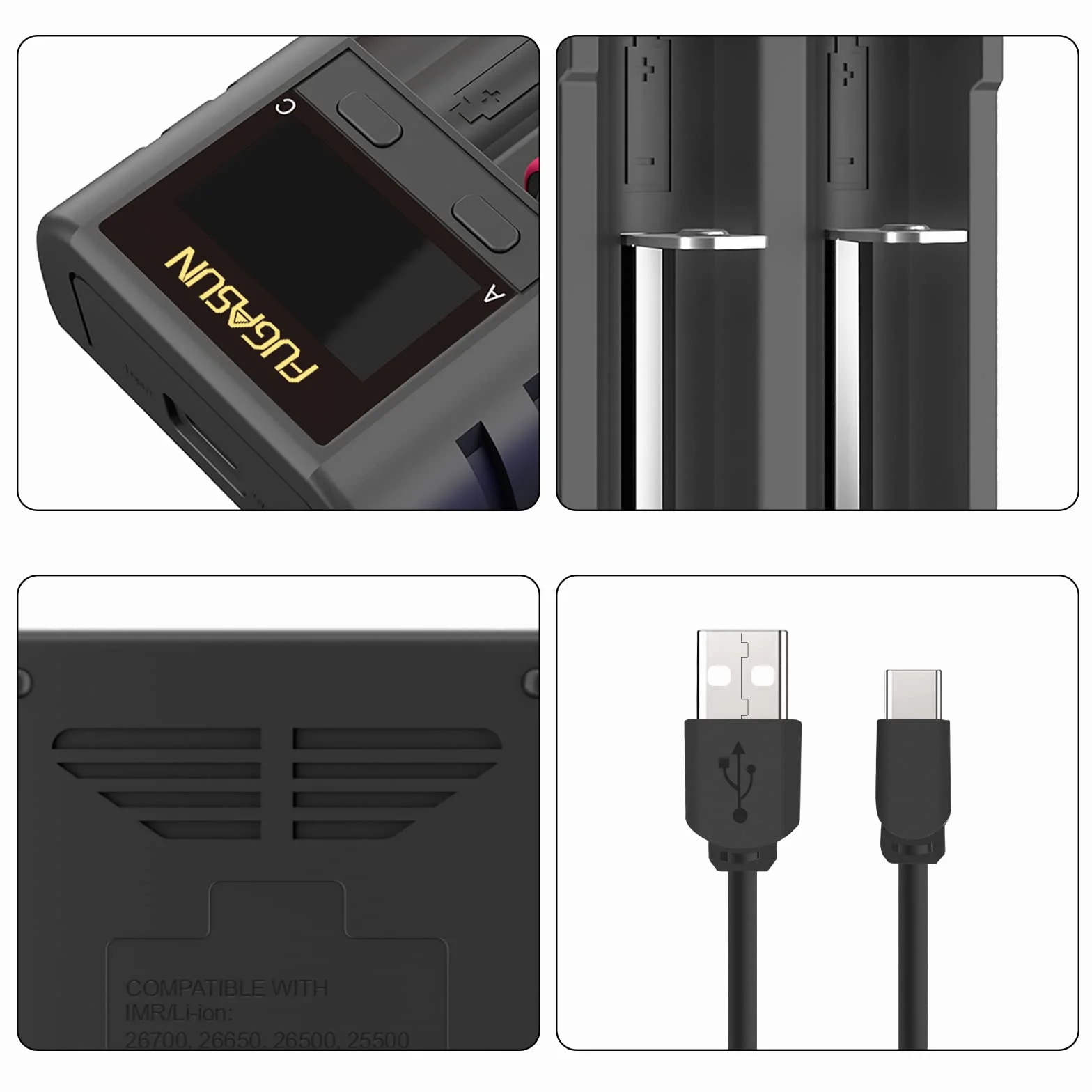 21750 21700 Ładowarka Baterii, Inteligentna LCD 18650 ładowarka 21750 21700 ładowarka do 20700 22700 26650 26700 16340 (RCR123) 17500 17650 17670 18500 Akumulator z płytą ochronną PCB