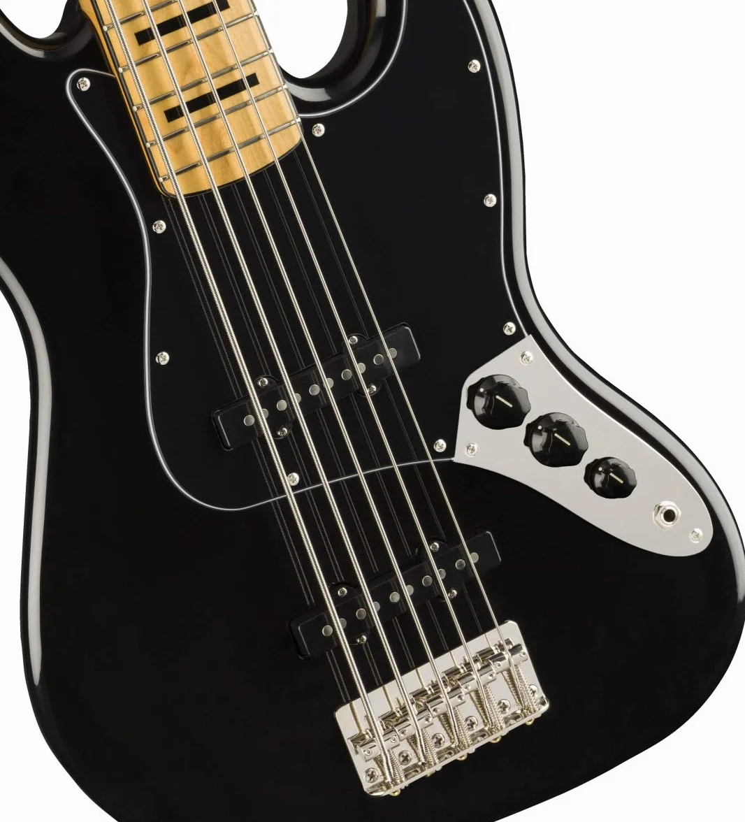 Squier by Fender Classic Vibe '70s Jazz Bass V, gitara basowa, klonowa podstrunnica, czarna