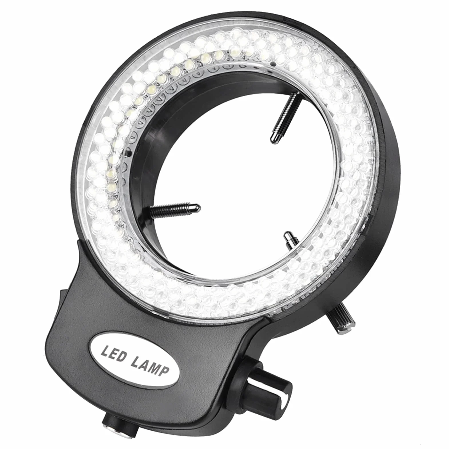 Pierścieniowa LED 144 Koraliki LED Iluminator Regulowana jasność Źródła światła Mikroskopu Pierścieniowa do Mikroskopów Stereofonicznych Aparaty Oświetlenie (Black,