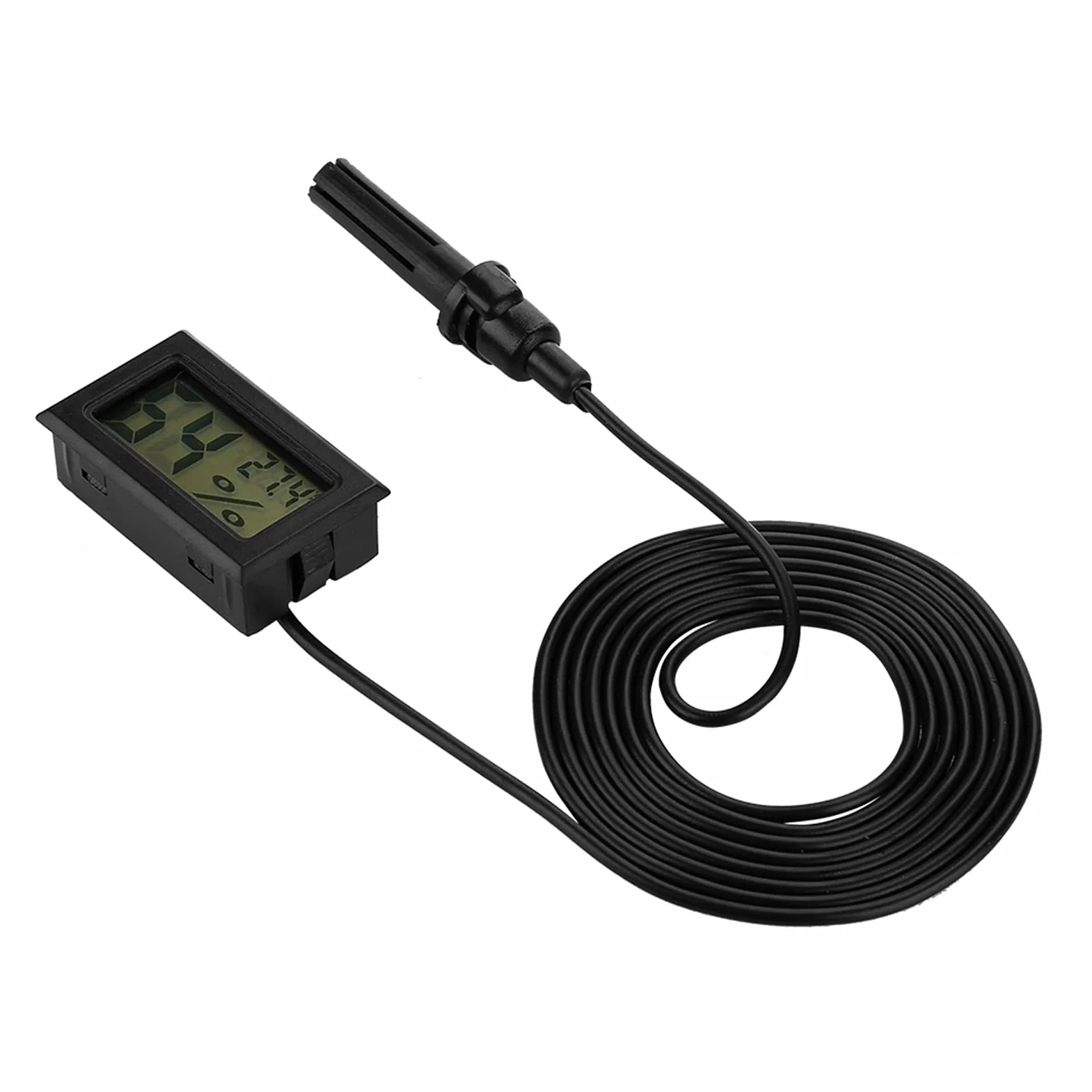 Termometr Higrometr Cyfrowy, praktyczny miernik temperatury i wilgotności Higrometr LCD Termometr do skrzypiec i gitary Ukulele Case Pielęgnacja instrumentów (czarny), akcesoria do gry