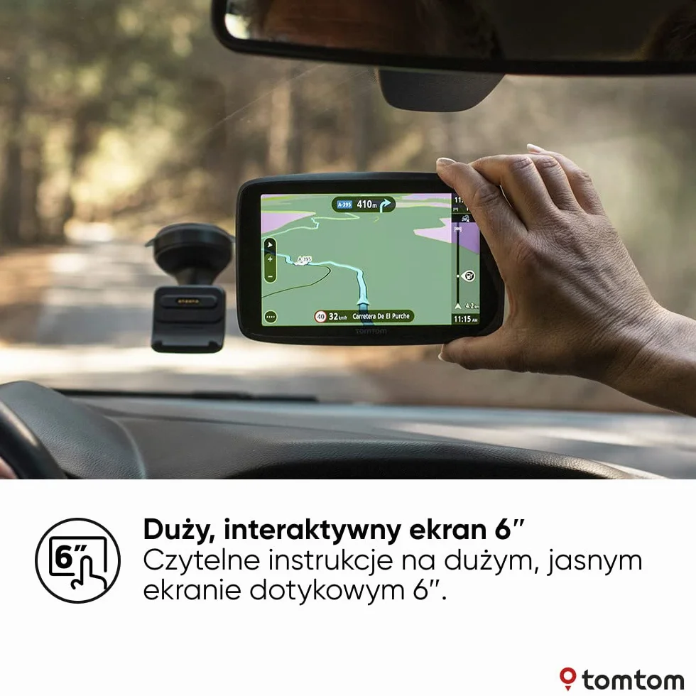 TomTom GO Navigator Nawigacja samochodowa (6-calowy ekran, aktualne informacje drogowe i ostrzeżenia o fotoradarach na okres próbny, mapy świata, aktualizacje przez sieć Wi-Fi)
