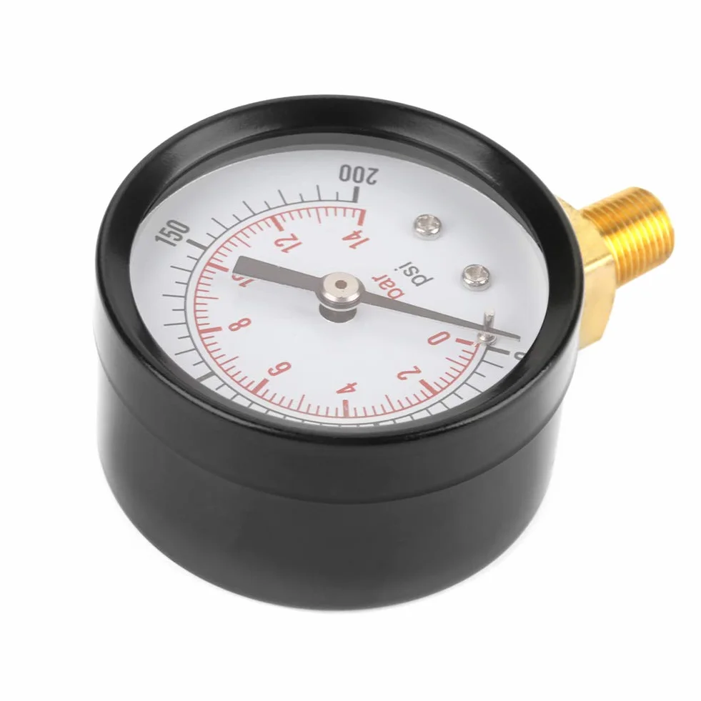 【𝐖𝐢𝐨𝐬𝐞𝐧𝐧𝐚 𝐖𝒚𝐩𝐫𝒛𝐞𝐝𝐚𝒛 𝐏𝐫𝐞𝒛𝐞𝐧𝐭 】Manometr, 0-200psi 0-14bar manometr do wody powietrza olej tarcza instrument podstawa wpis NPT 1/8"