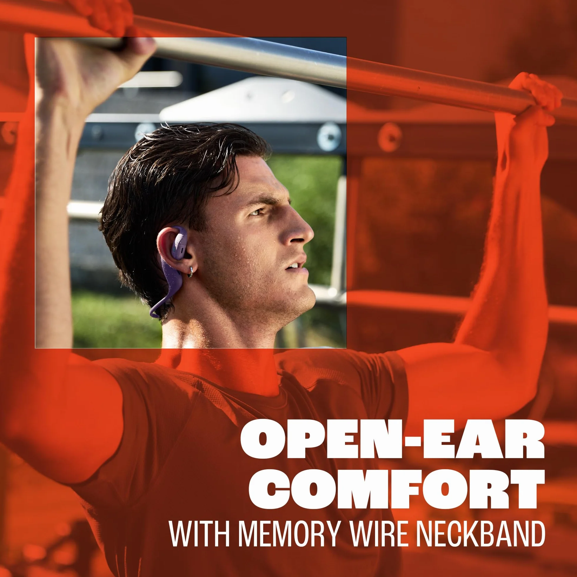 JBL Endurance Pace – bezprzewodowe słuchawki sportowe open-ear Bluetooth z technologią JBL OpenSound, lekki tytanowy pałąk z pamięcią kształtu, wodoodporne (IP68), do 10 h baterii, czarno-szare