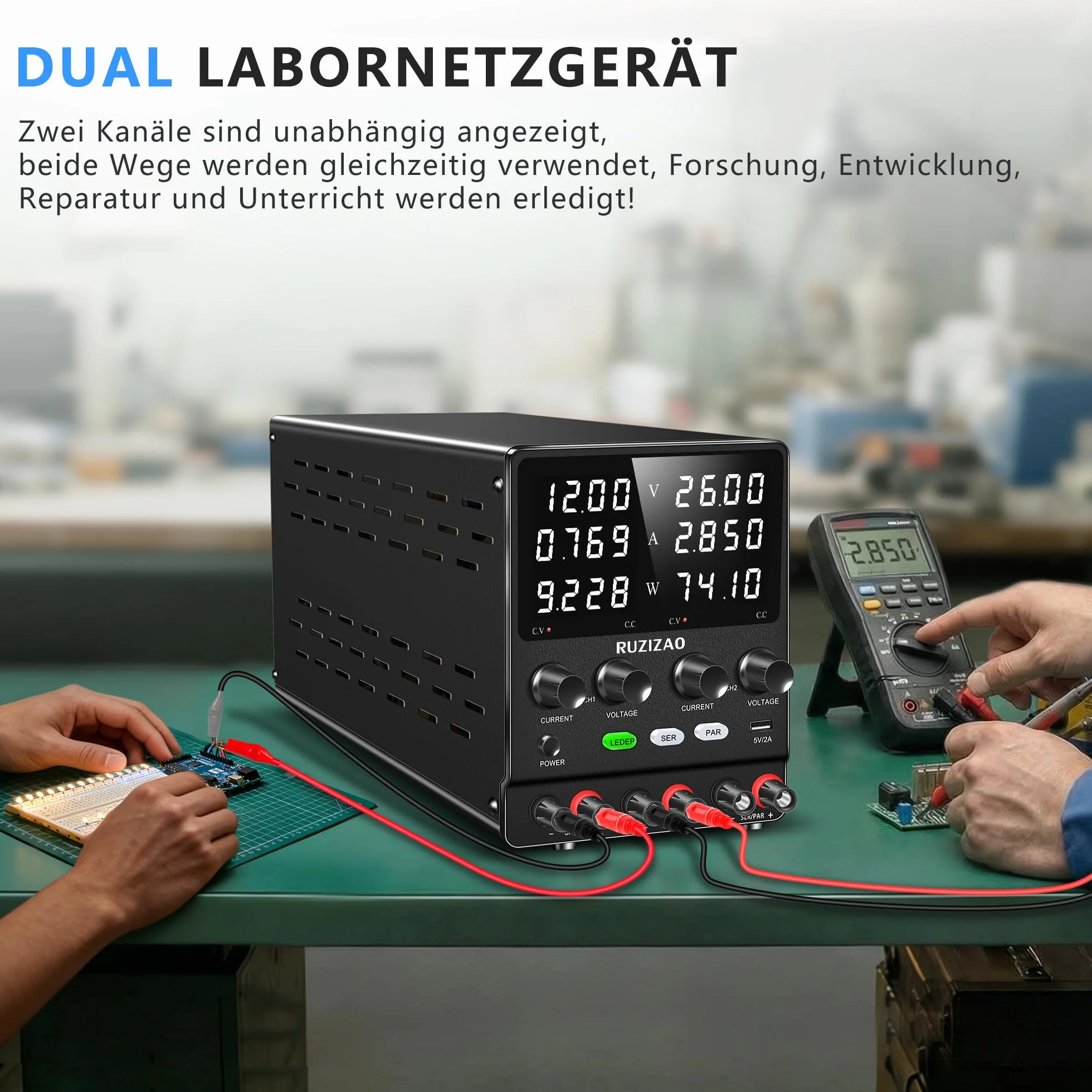 Podwójny zasilacz laboratoryjny, 60 V, 5 A, szeregowy, równoległy, regulowany zasilacz prądu stałego 60 V, 10 A, 120 V, 5 A, 600 W, ustawienie kodera, podwójne napięcie, prąd 4 w jednym
