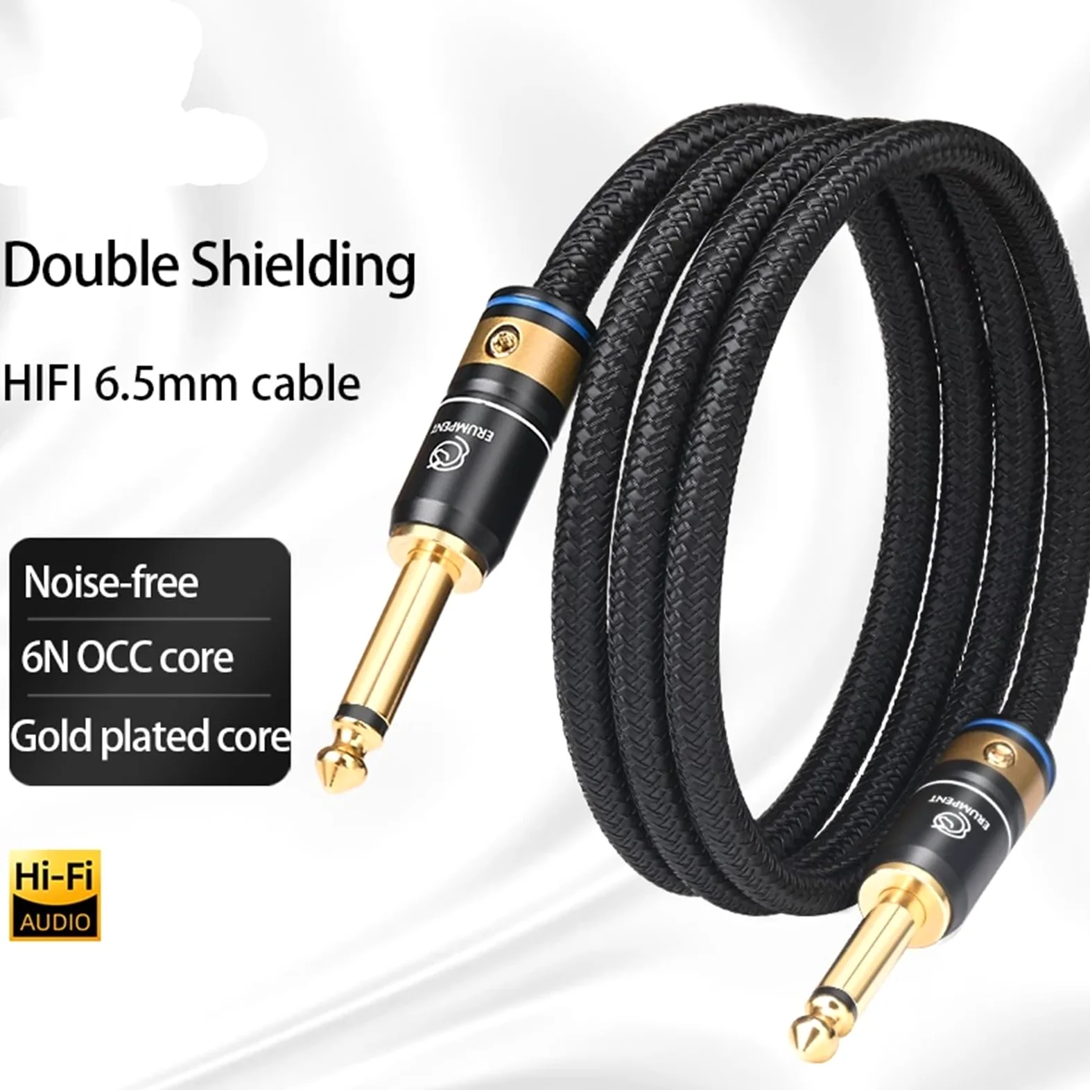 Kabel gitarowy 6,5 mm 6N Core TS HiFi do wzmacniacza gitary elektrycznej 6,5 do kabla audio 6,5 (3,5 m)