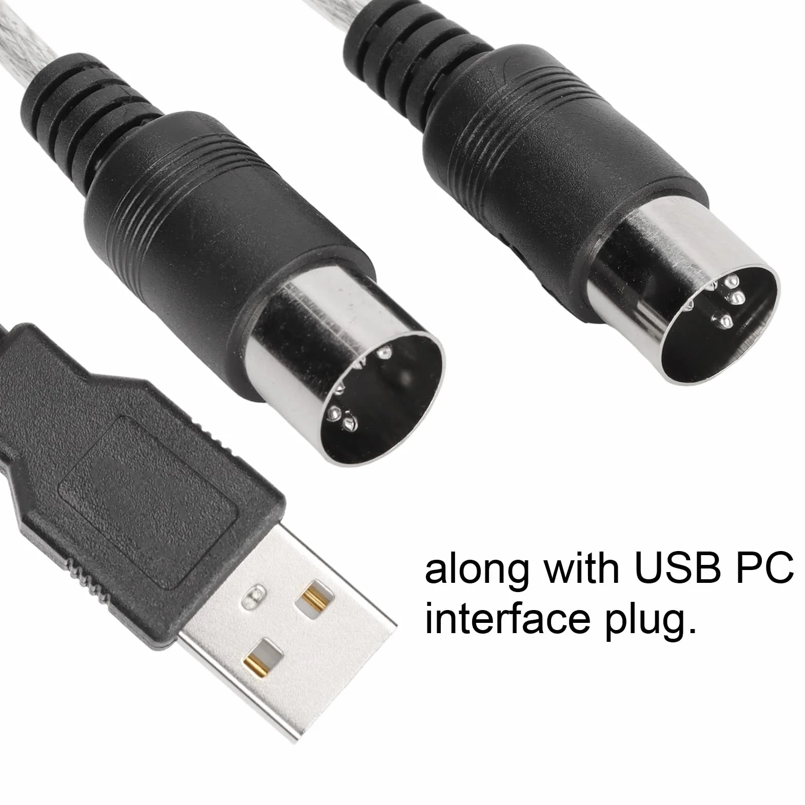 Kabel MIDI na USB Konwerter PC na Syntezator Studio Muzyczne Klawiatura Interfejs Kabel Wtyczka Kontroler Kabel Adaptera 16 Kanałów Komputer Laptop Wsparcie i Mac.