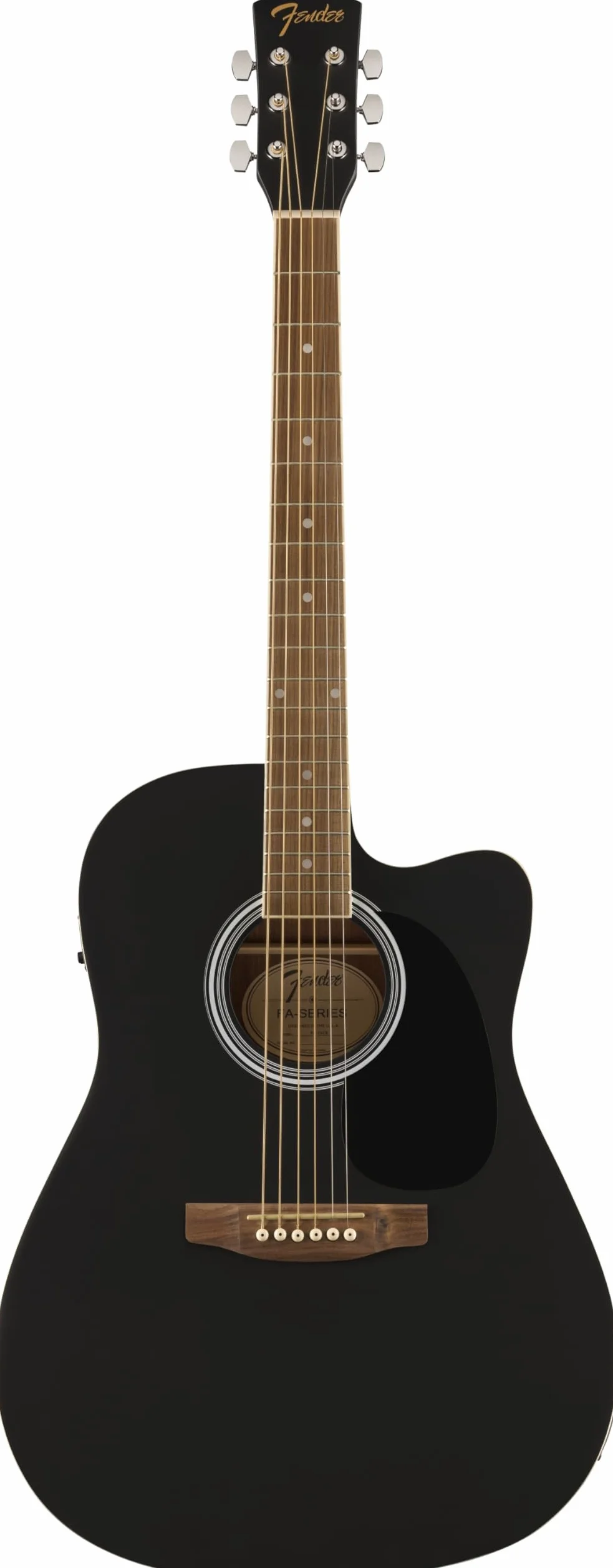 Fender FA-25CE Alternative Series Dreadnought Acoustic Electric Guitar, Beginner Guitar, with 2-Year Warranty, Includes Built-In Tuner and On-Board Volume & Tone Controls, Black
