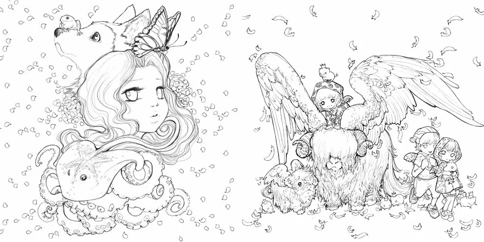 Best of Pop Manga Coloring Book