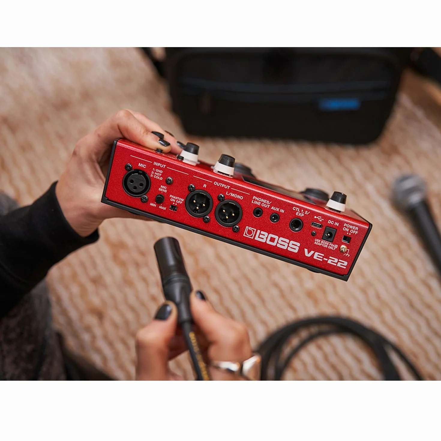 Boss VE-22 urządzenie wielofunkcyjne do śpiewu wokalnego wykonawcy + keepdrum kabel XLR