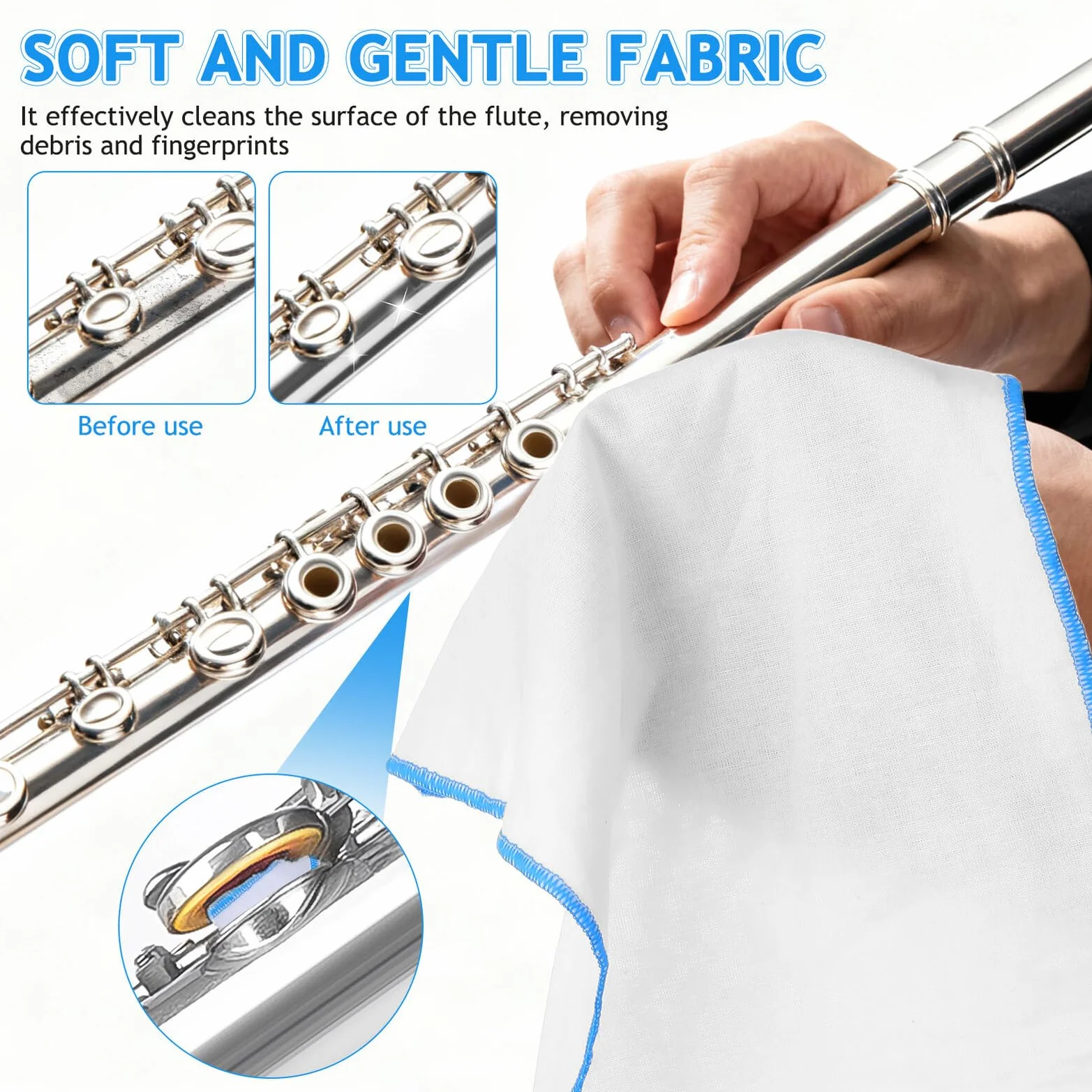 Ściereczka Czyszcząca Do Fletu Ściereczka Czyszcząca Do Czyszczenia Otworów Fletowych Instrumentów