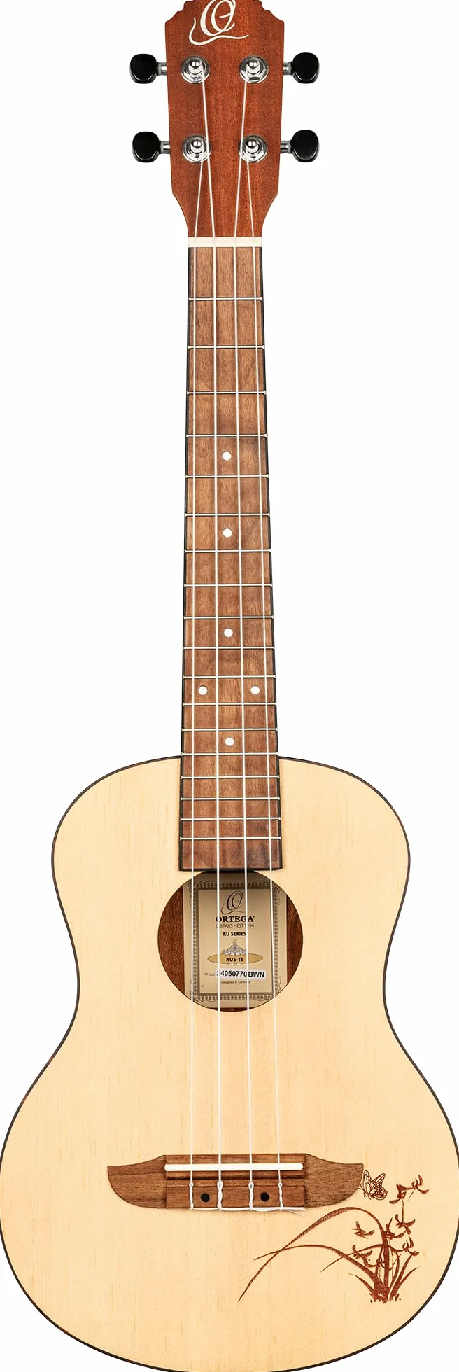 Ortega RU5-TE Tenor Ukulele Świerkowy Blat Sapele Korpus Satynowe Wykończenie 18 Progów