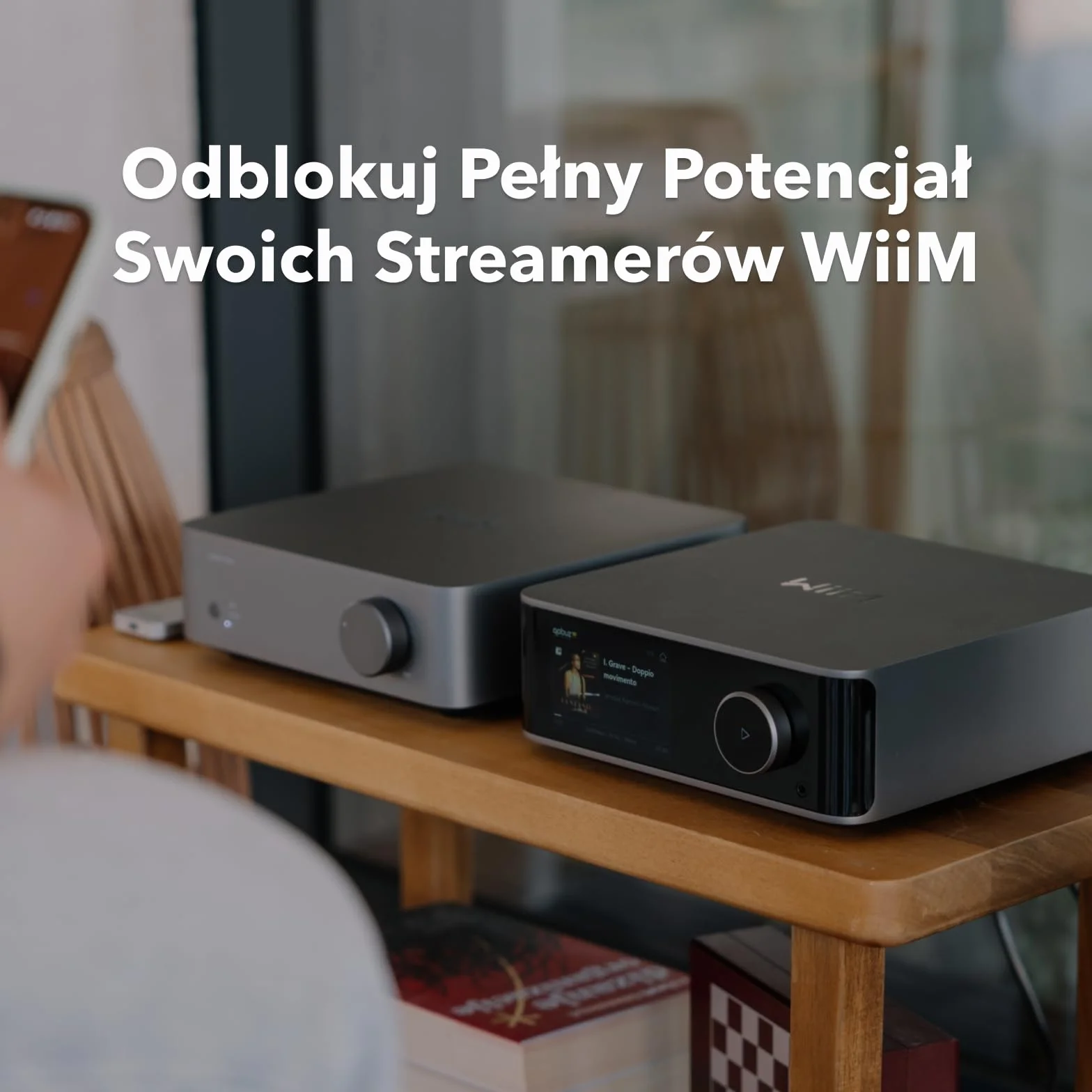 WiiM Vibelink Amp | Wzmacniacz 100W z wysokiej klasy DAC ESS 9039Q2M i układem TI TPA3255 | Kompatybilny z WiiM Mini, Pro, Pro Plus i Ultra | Wejścia RCA, Coax i optyczne | Space Gray