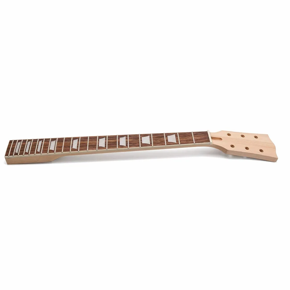 Alnicov Szyjka do gitary elektrycznej, DIY, 22 progów, szyja klonowa, palisander, podstrunnica z białymi kropkami, wkładka do gitar Gibson LP, zamiennik części