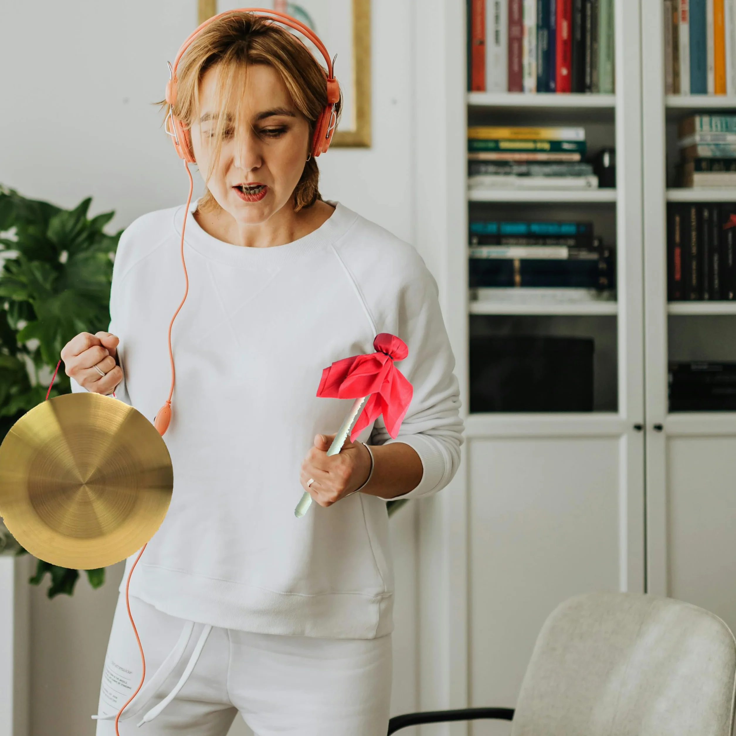 Gong mosiężny, Tam Gong, ręcznie wykonany instrumenty perkusyjne z mosiądzu, do pracy i perkusji, średnica 15 cm