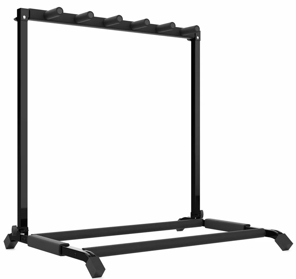 Audibax, Multi-Stand 3 stojak na 5 gitar, składany, wyściełane uchwyty, stojak na gitarę i bas, czarny, wymiary 61 x 54 x 67 cm