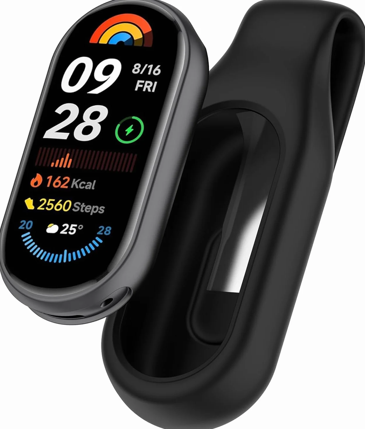NEO+ nowy zapasowy uchwyt na klips kompatybilny z MI Xiaomi 10/9/8/bez trackera (CZARNY)