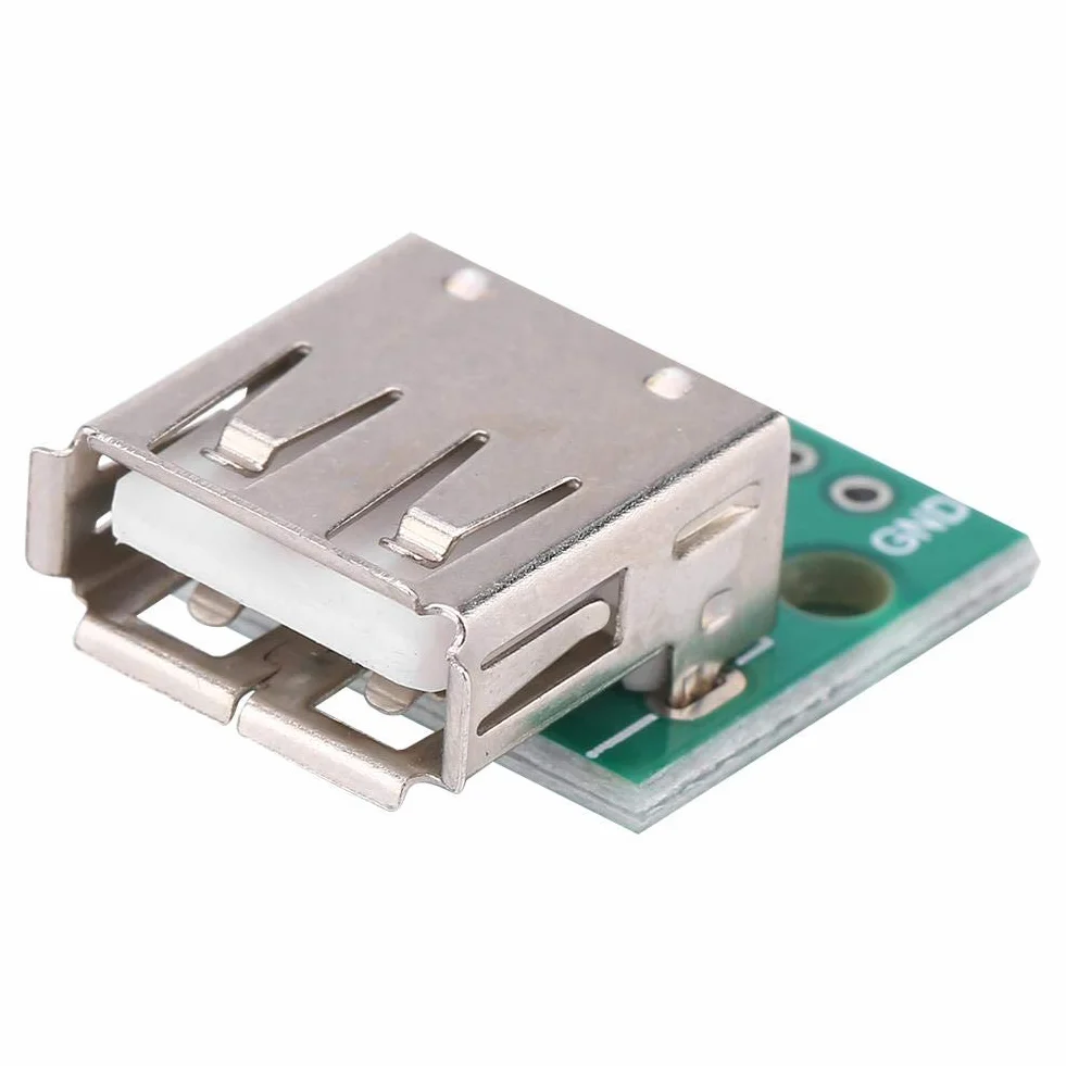 10 stücke USB zu DIP Adapter 2,54mm Pitch Typ A Buchse Breakout Board PCB Konverter Modul