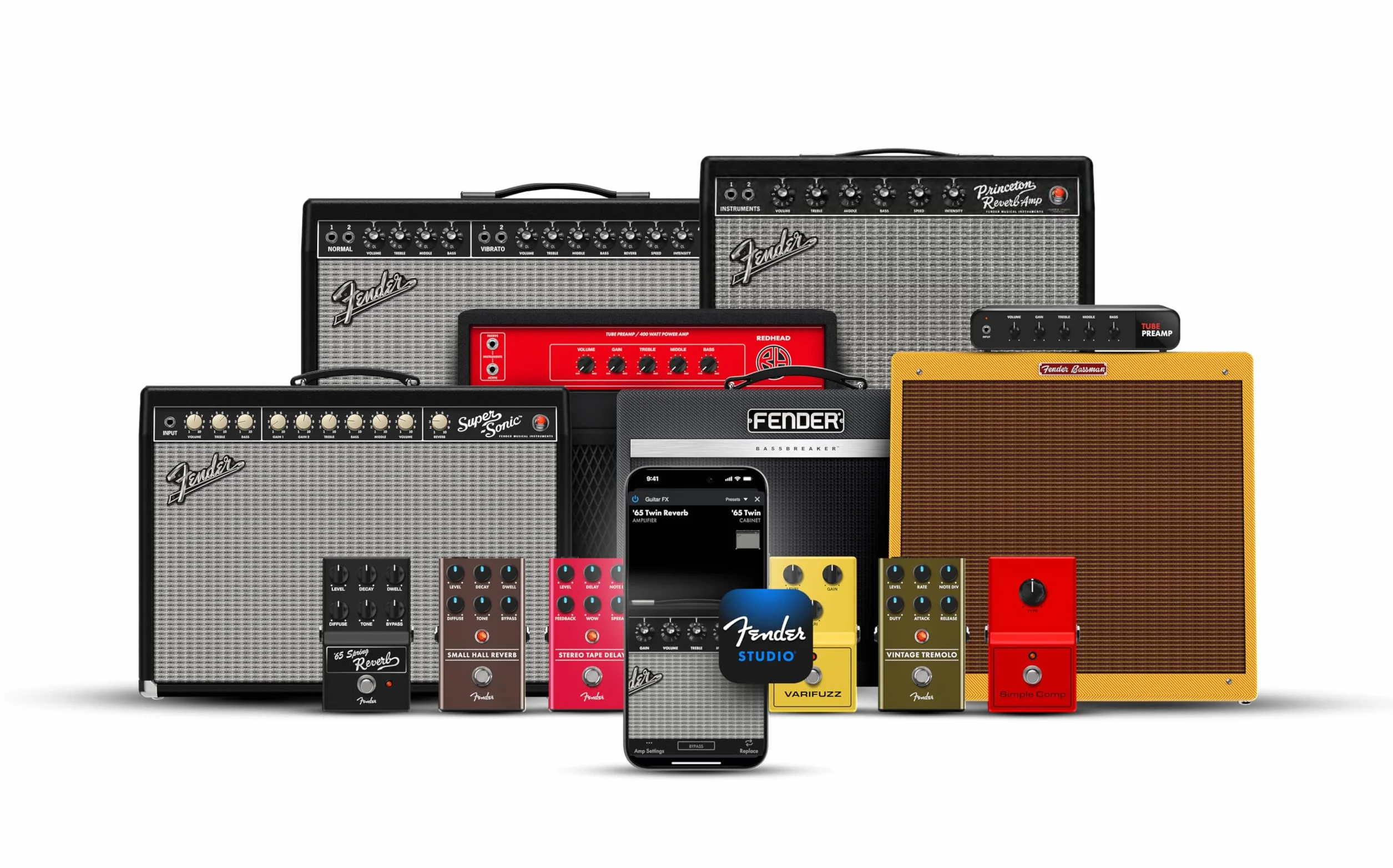 Fender AudioBox GO 2x2 USB-C Audio Interface 24-bit/96 kHz XLR Mic/Line TS Instrument Input Zero-Latency Headphone Monitoring