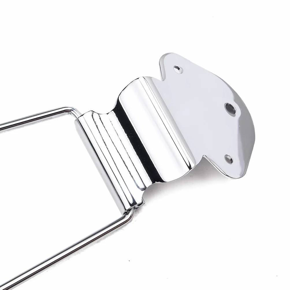 Alnicov 6-strunowy mostek trapezowy do gitary z fornirem do gitary jazzowej Archtop - chromowany