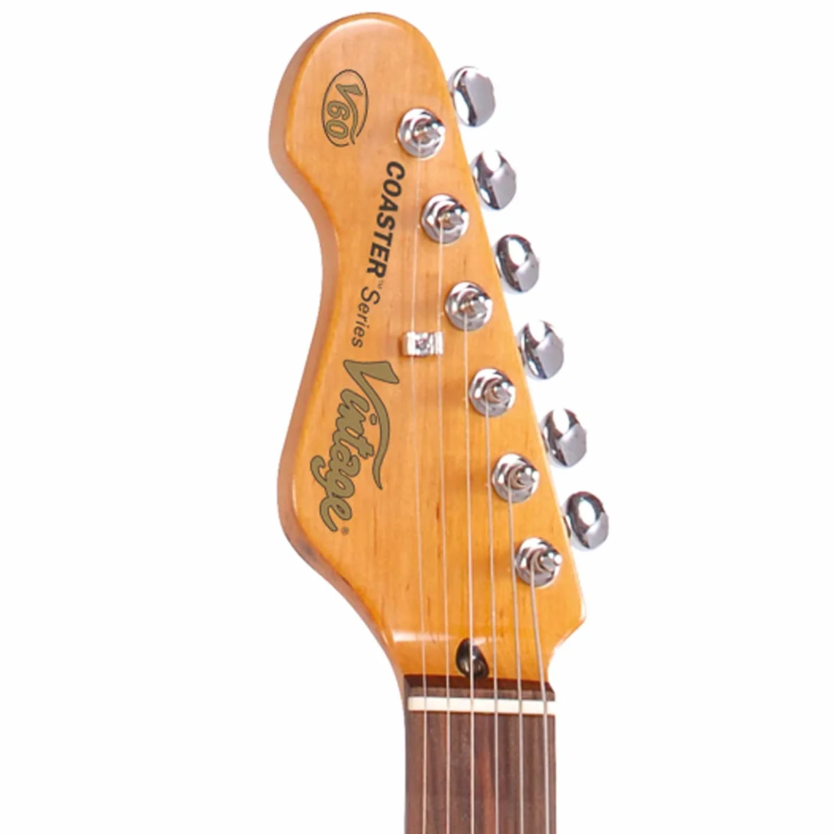 VINTAGE V60 COASTER SERIES LEWA GITARA ELEKTRYCZNA - BŁYSZCZARNA