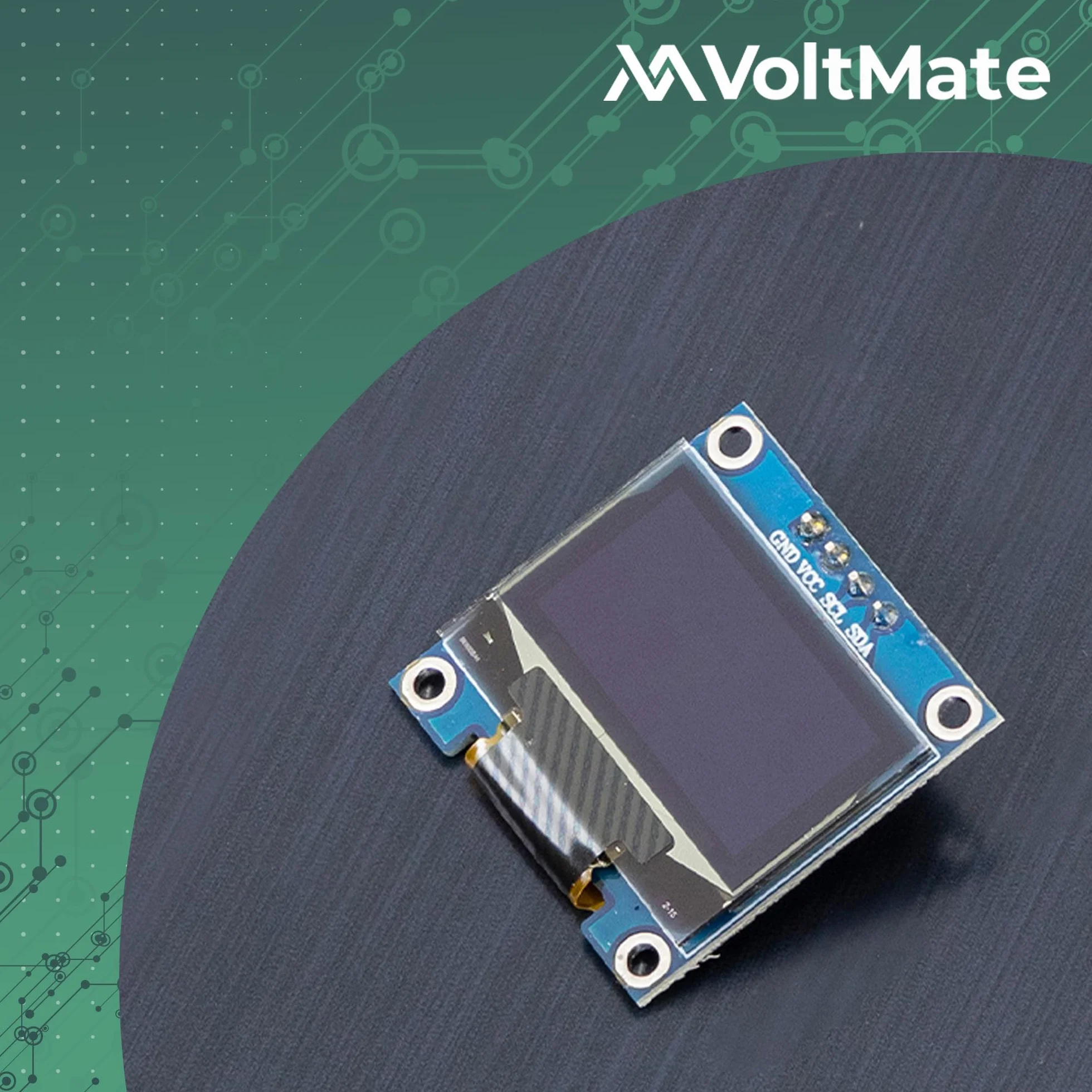 VoltMate 1 x wyświetlacz OLED o przekątnej 0,96 cala i interfejsem I2C – korzystanie z chipa SSD-1306 o rozdzielczości 128 x 64 pikseli dla wyraźnego obrazu w białej czcionce – kompatybilny z